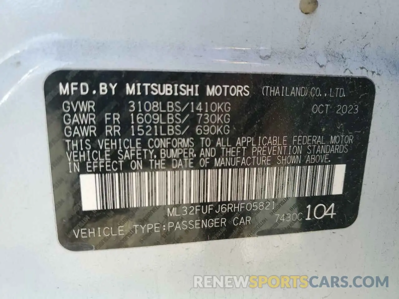 12 Photograph of a damaged car ML32FUFJ6RHF05821 MITSUBISHI MIRAGE 2024