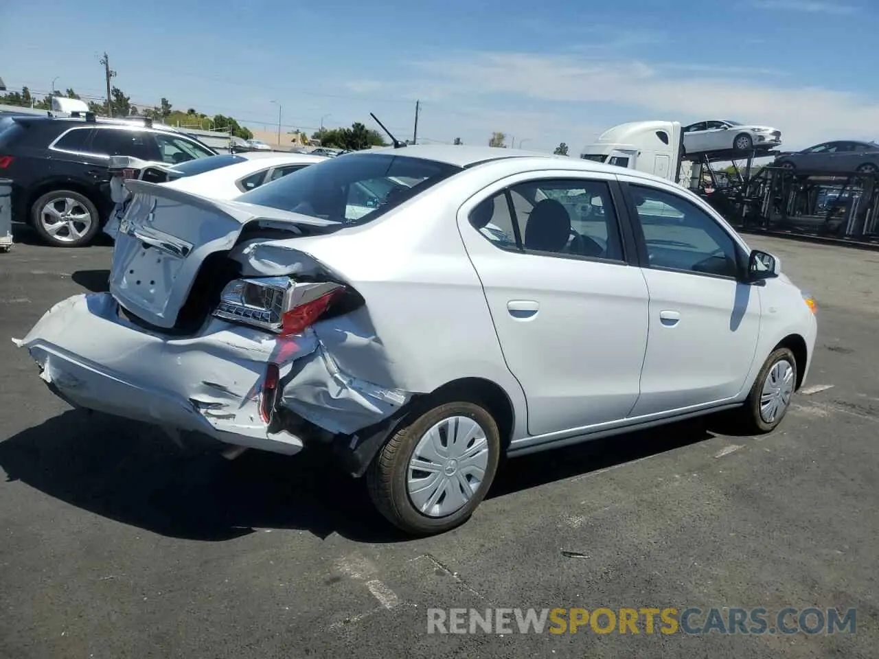 3 Photograph of a damaged car ML32FUFJ6RHF18701 MITSUBISHI MIRAGE 2024
