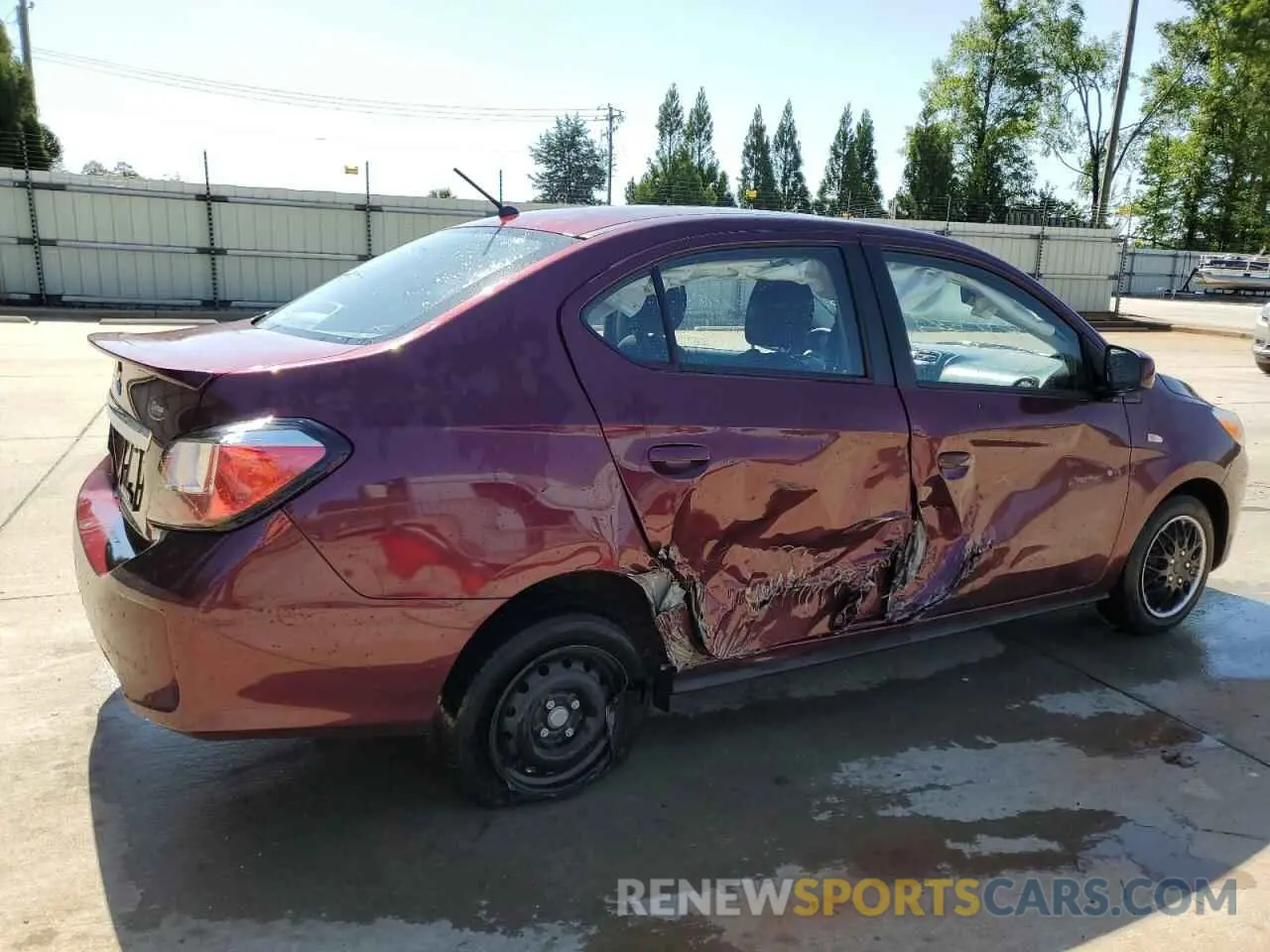 3 Photograph of a damaged car ML32FUFJ7RHF01065 MITSUBISHI MIRAGE 2024