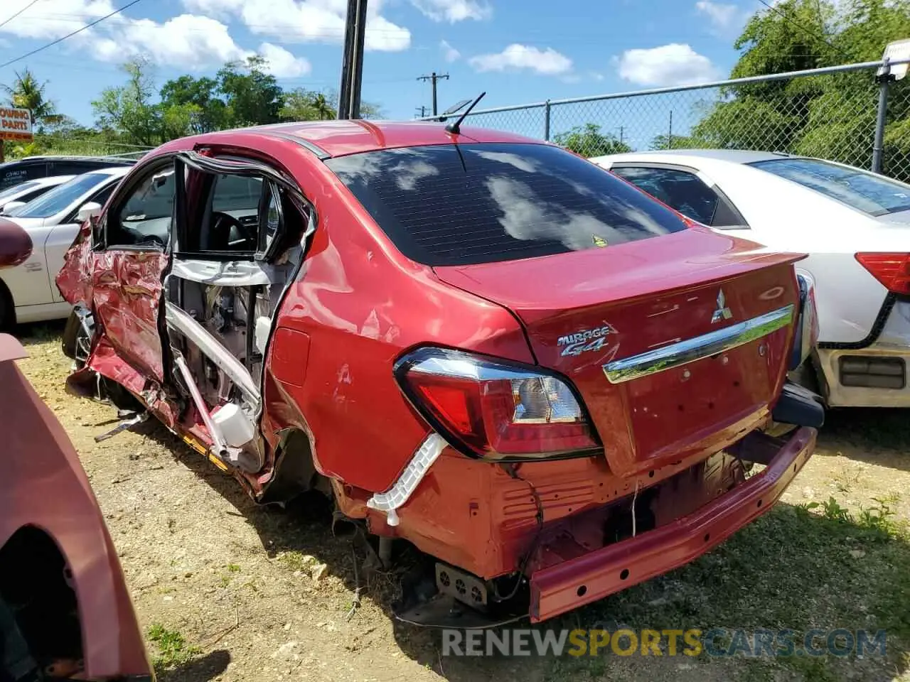 2 Photograph of a damaged car ML32FUFJ7RHF11370 MITSUBISHI MIRAGE 2024