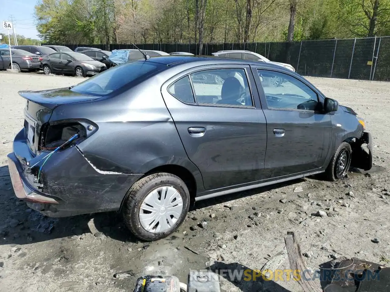 3 Photograph of a damaged car ML32FUFJ8RHF17307 MITSUBISHI MIRAGE 2024