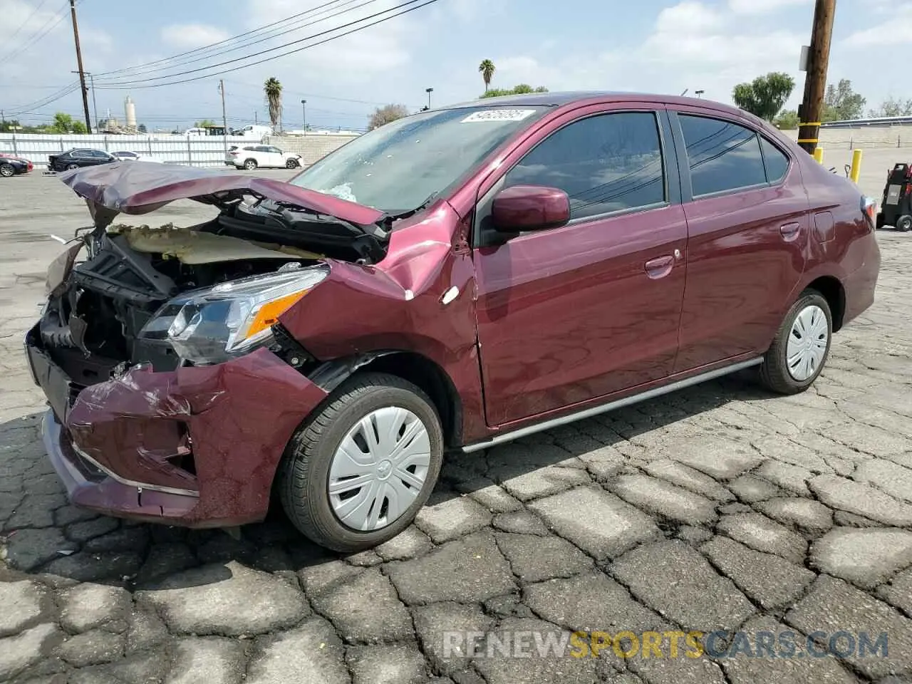 1 Photograph of a damaged car ML32FUFJXRHF01755 MITSUBISHI MIRAGE 2024