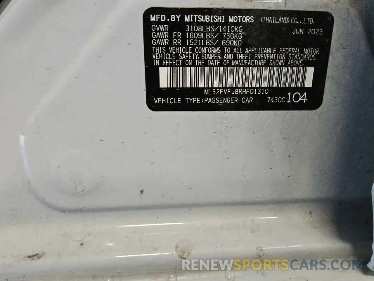 12 Photograph of a damaged car ML32FVFJ8RHF01310 MITSUBISHI MIRAGE 2024