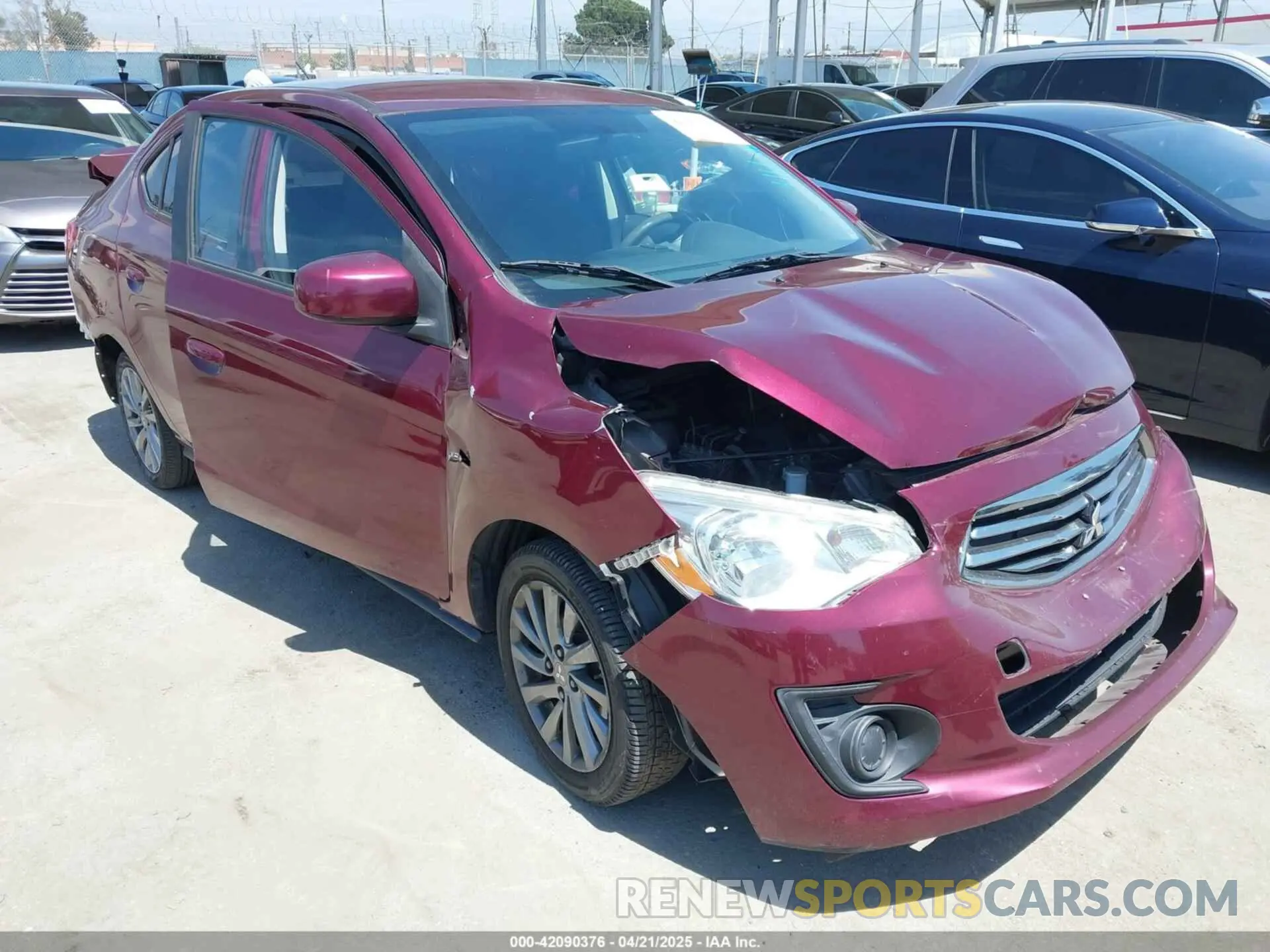1 Photograph of a damaged car ML32F3FJ6KHF01302 MITSUBISHI MIRAGE G4 2019