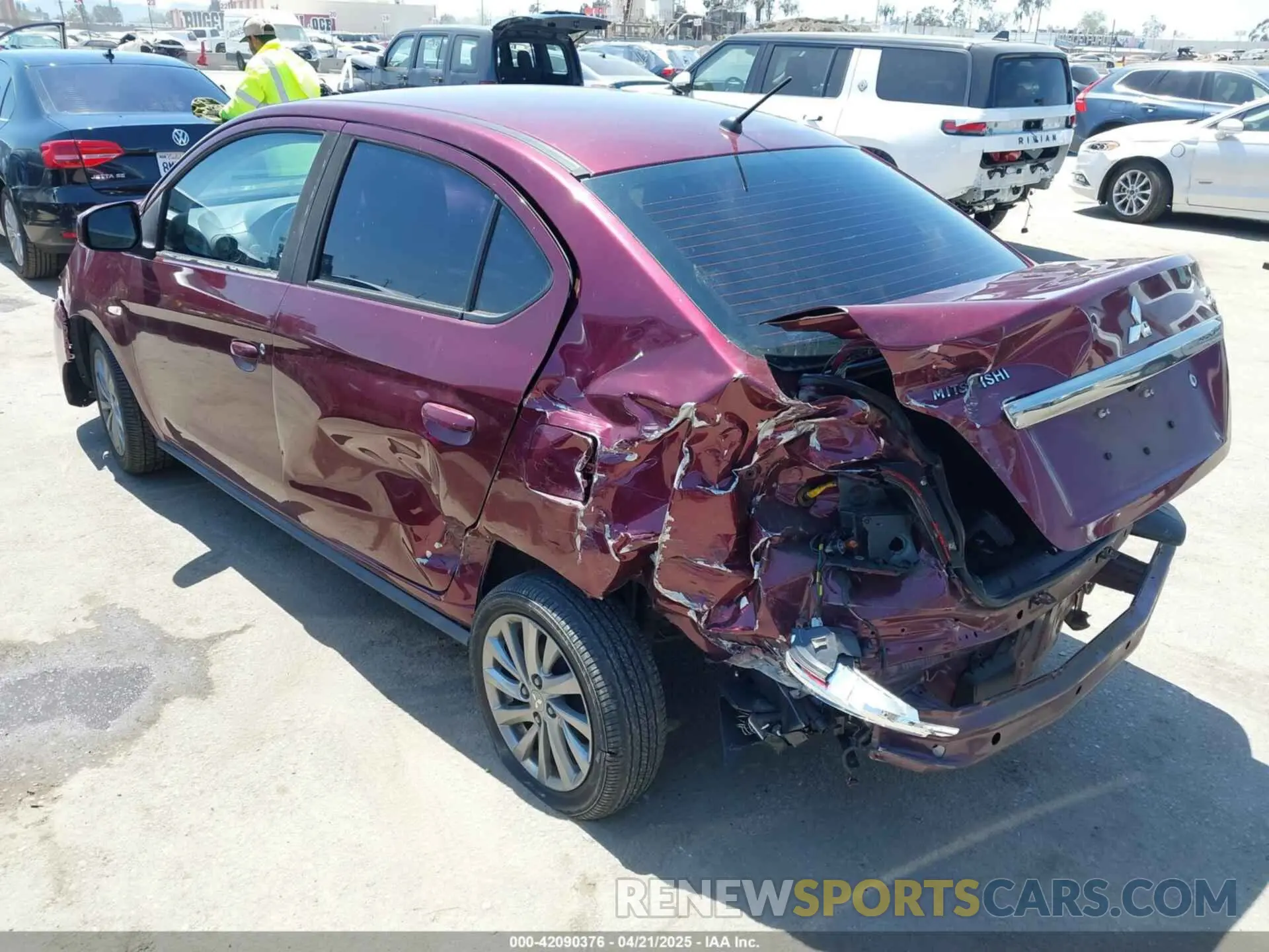 3 Photograph of a damaged car ML32F3FJ6KHF01302 MITSUBISHI MIRAGE G4 2019
