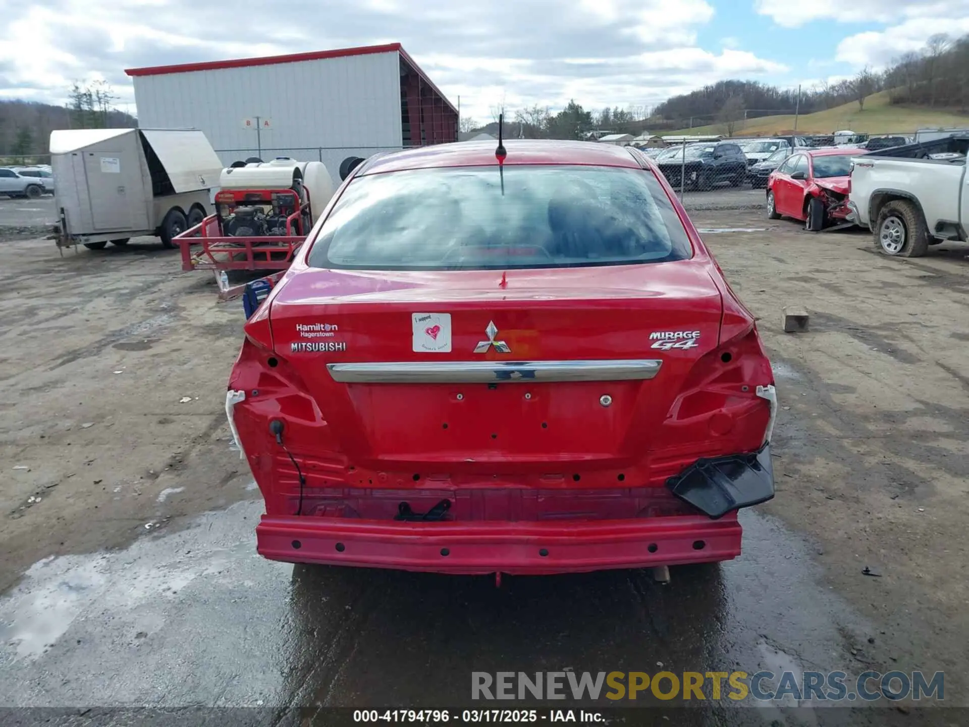 17 Photograph of a damaged car ML32F3FJ8KHF14469 MITSUBISHI MIRAGE G4 2019