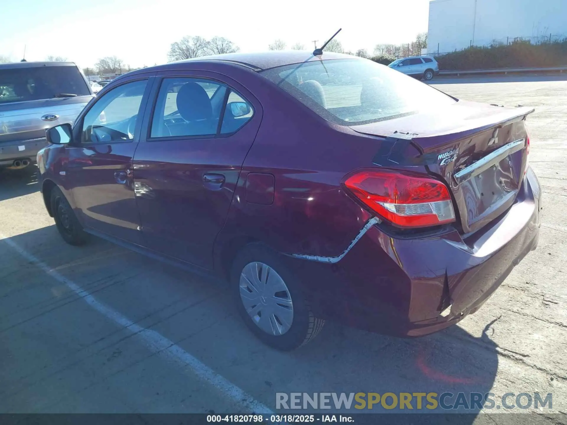 3 Photograph of a damaged car ML32F3FJ3LHF00531 MITSUBISHI MIRAGE G4 2020