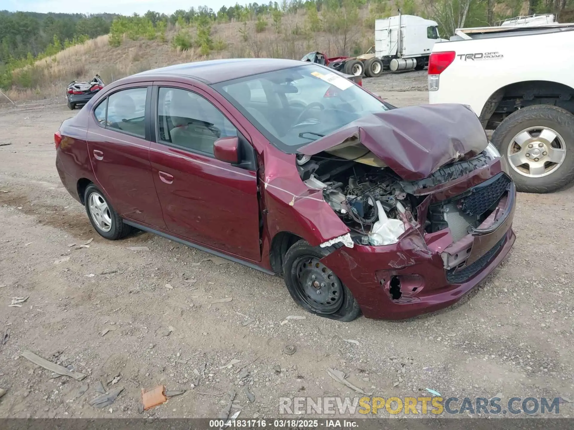 1 Photograph of a damaged car ML32F3FJ7LHF12486 MITSUBISHI MIRAGE G4 2020