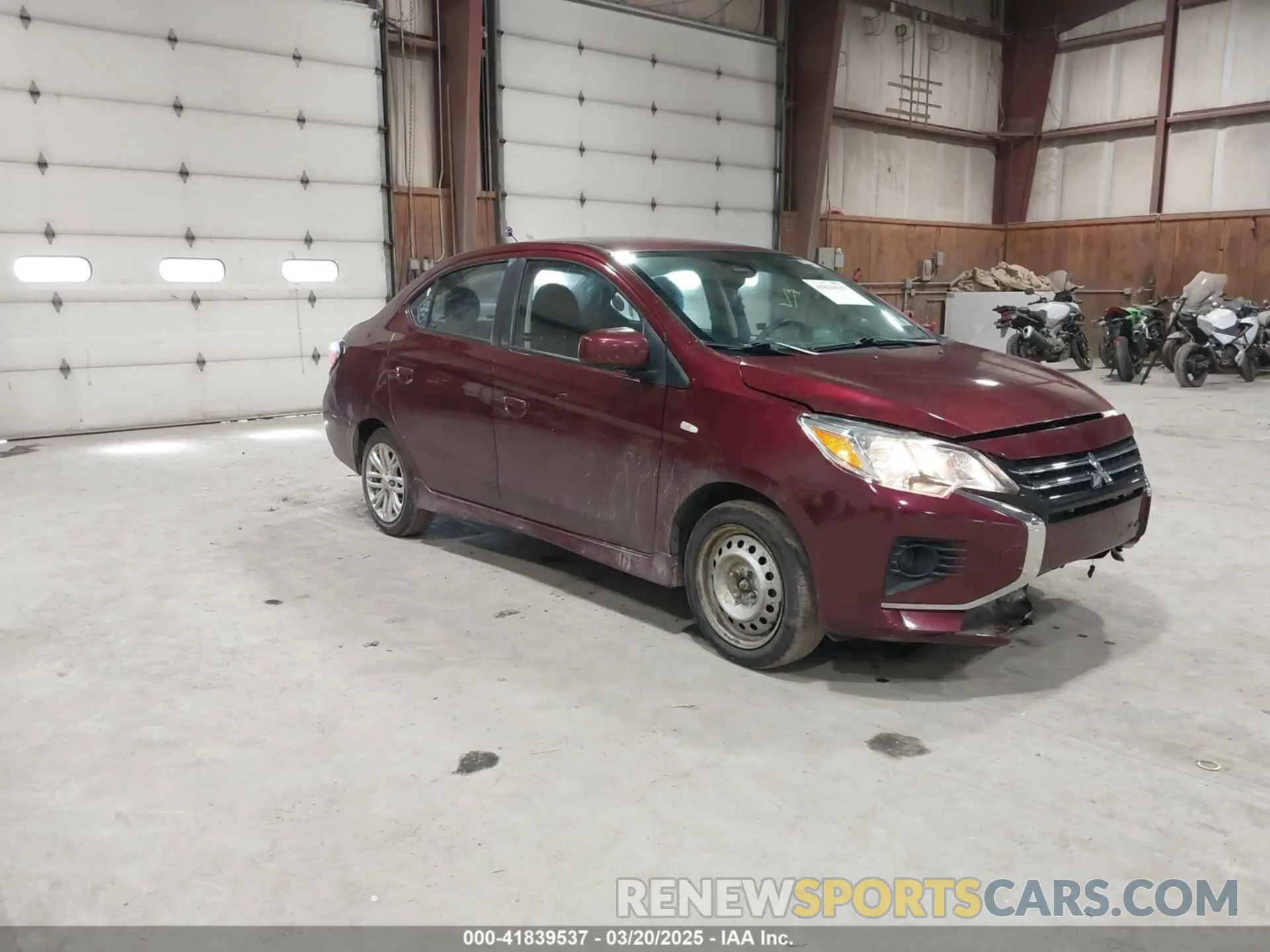 1 Photograph of a damaged car ML32FUFJ9MHF03800 MITSUBISHI MIRAGE G4 2021