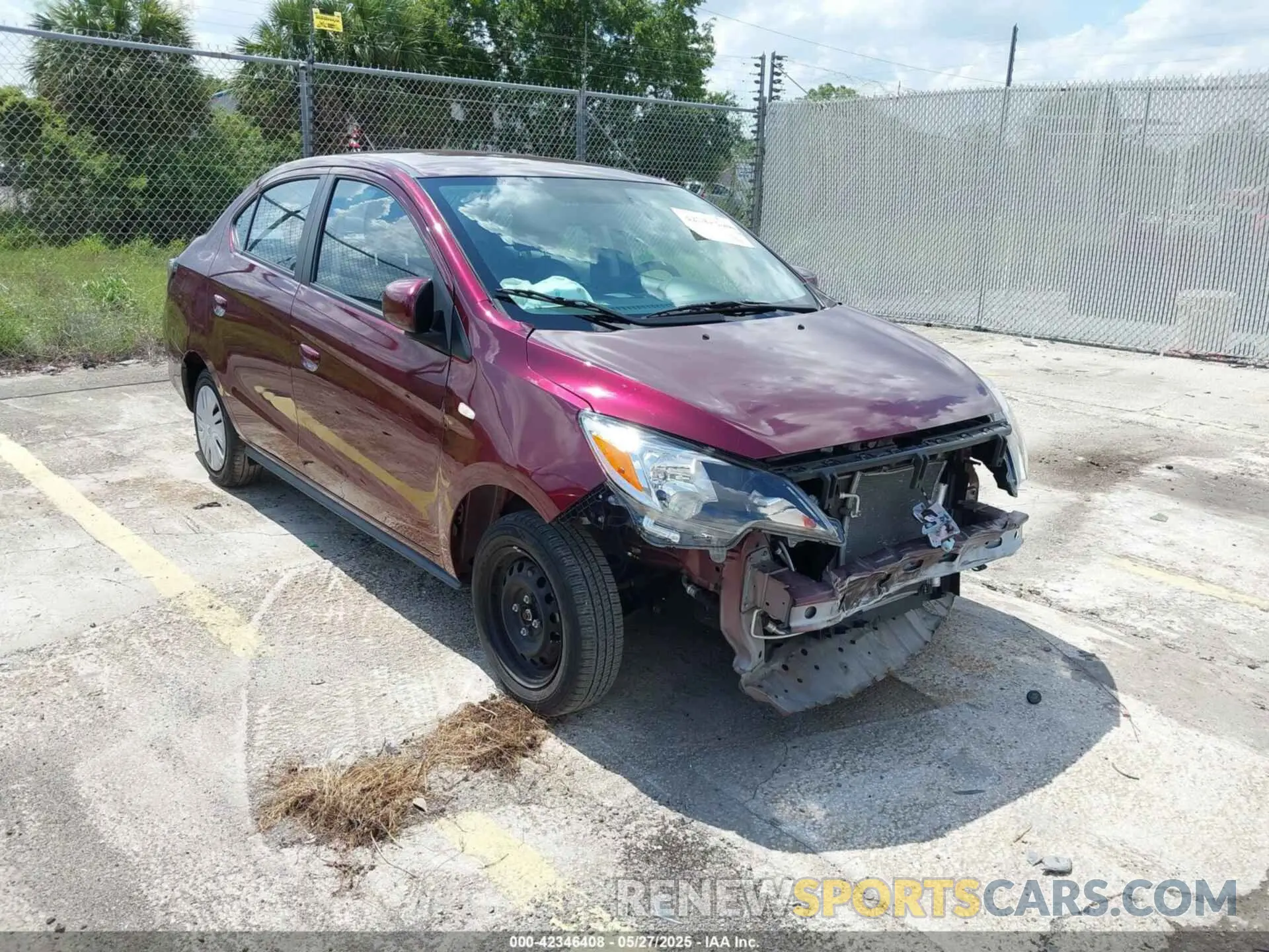 1 Photograph of a damaged car ML32FUFJ2NHF06037 MITSUBISHI MIRAGE G4 2022