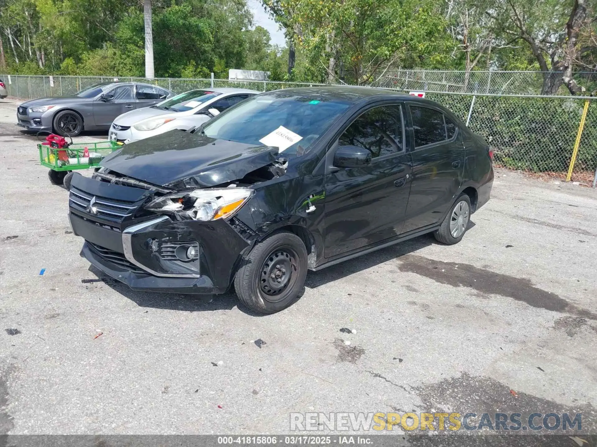 2 Photograph of a damaged car ML32FUFJ7NHF06356 MITSUBISHI MIRAGE G4 2022