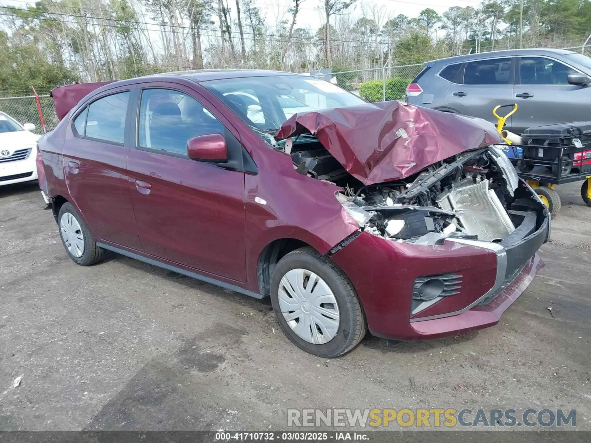 1 Photograph of a damaged car ML32FUFJ8PHF02013 MITSUBISHI MIRAGE G4 2023