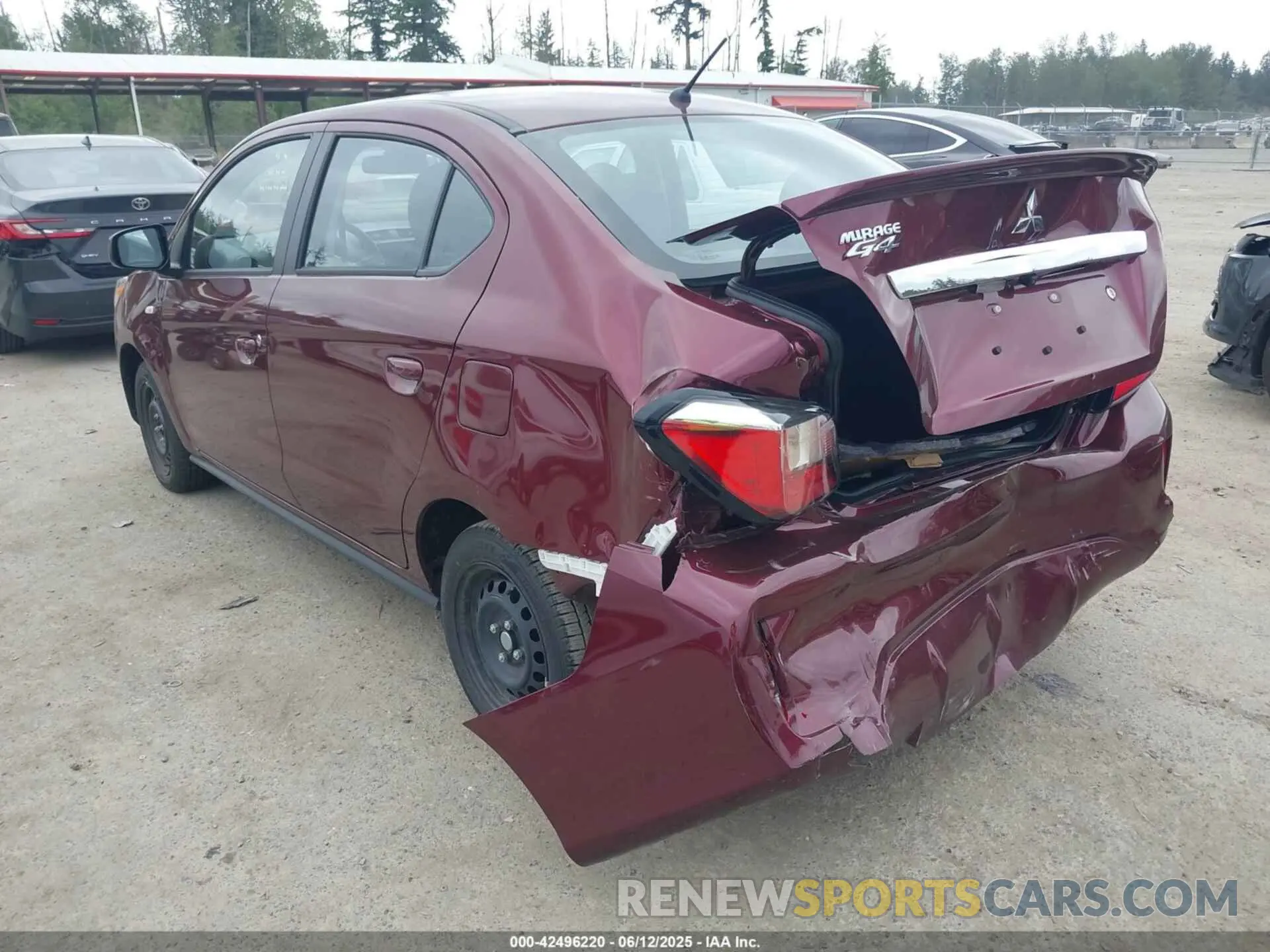 3 Photograph of a damaged car ML32FUFJ4RHF19247 MITSUBISHI MIRAGE G4 2024