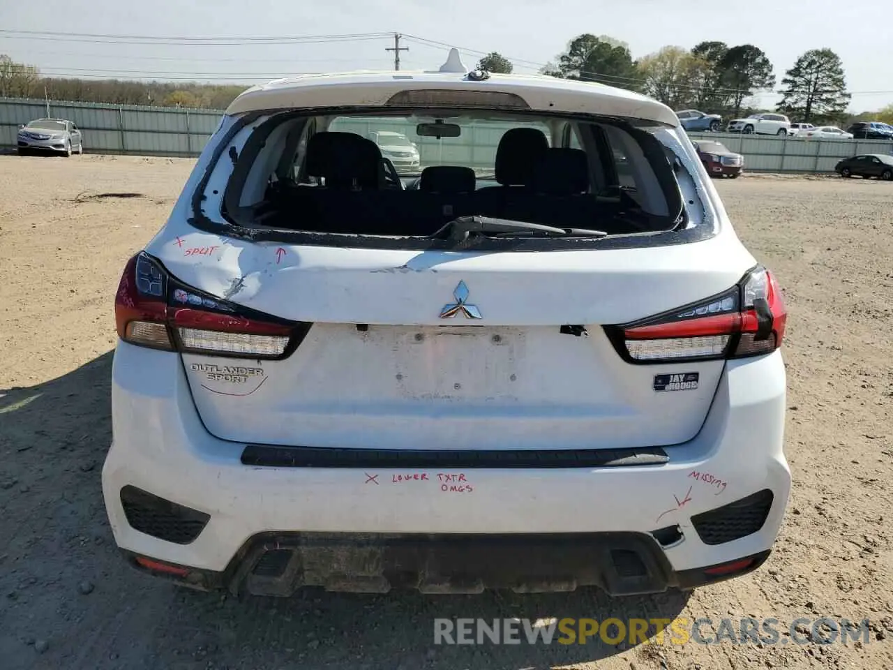 6 Photograph of a damaged car JA4AP3AU5LU015099 MITSUBISHI OUTLANDER 2020