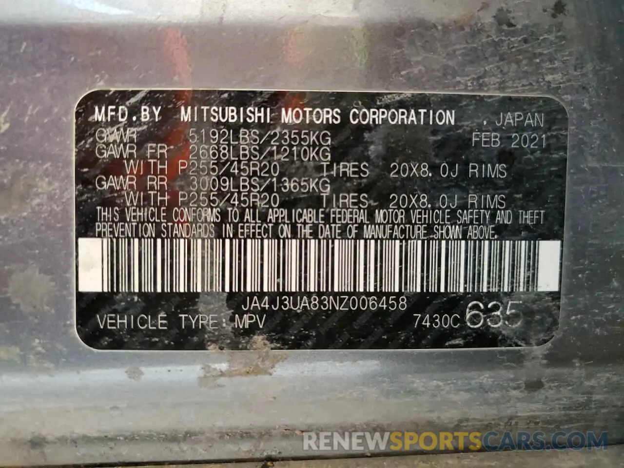 15 Photograph of a damaged car JA4J3UA83NZ006458 MITSUBISHI OUTLANDER 2022