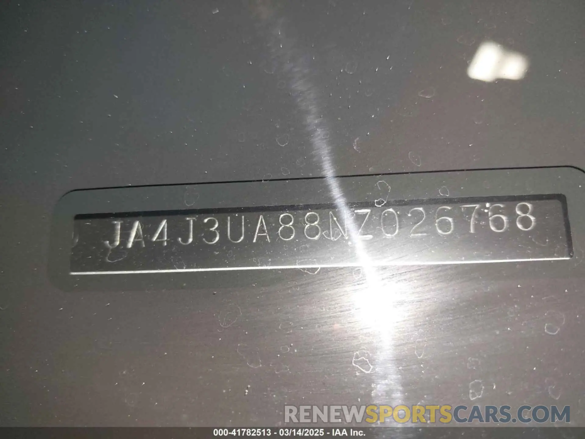 20 Photograph of a damaged car JA4J3UA88NZ026768 MITSUBISHI OUTLANDER 2022