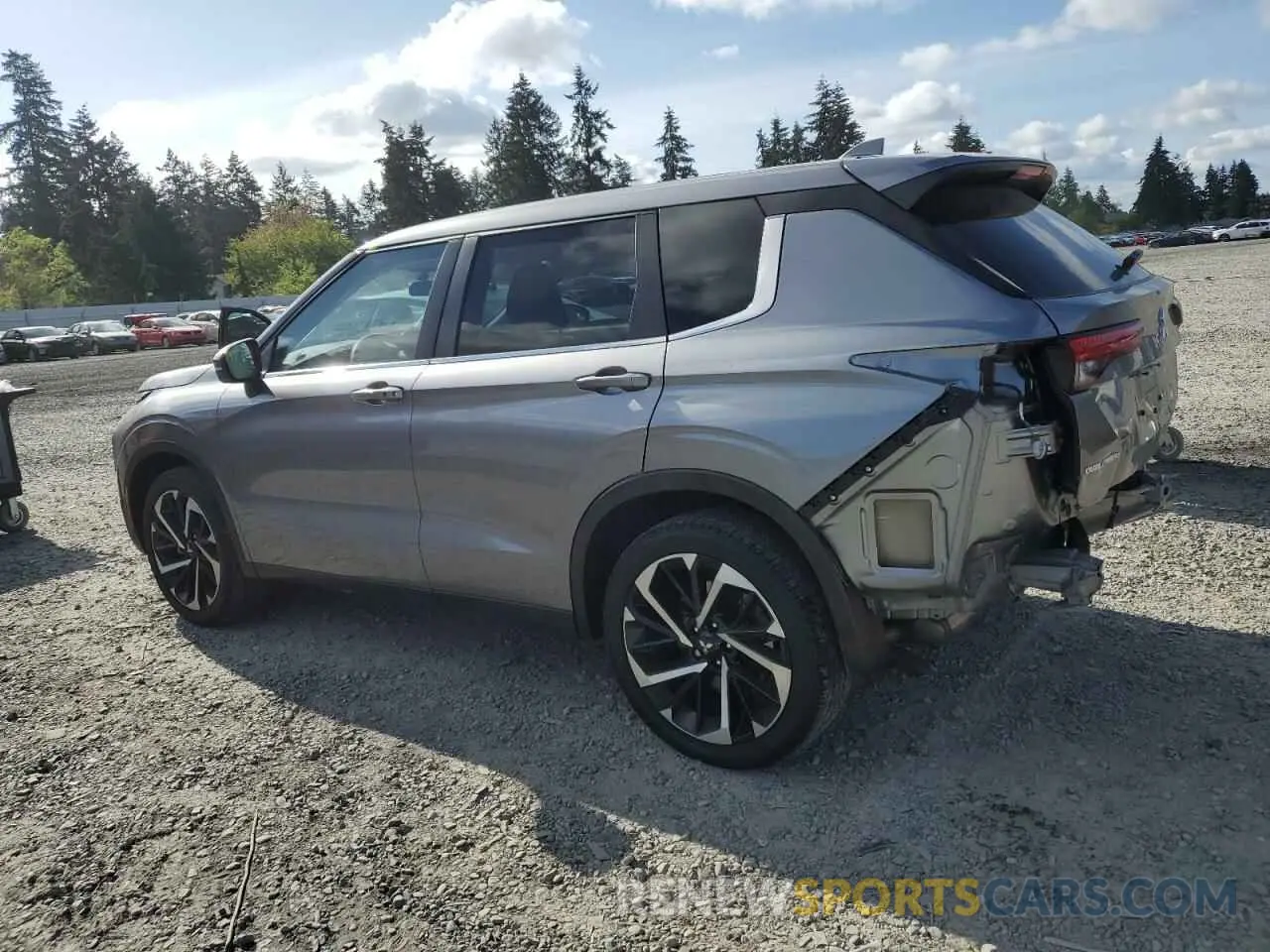 2 Photograph of a damaged car JA4J4UA89NZ027912 MITSUBISHI OUTLANDER 2022