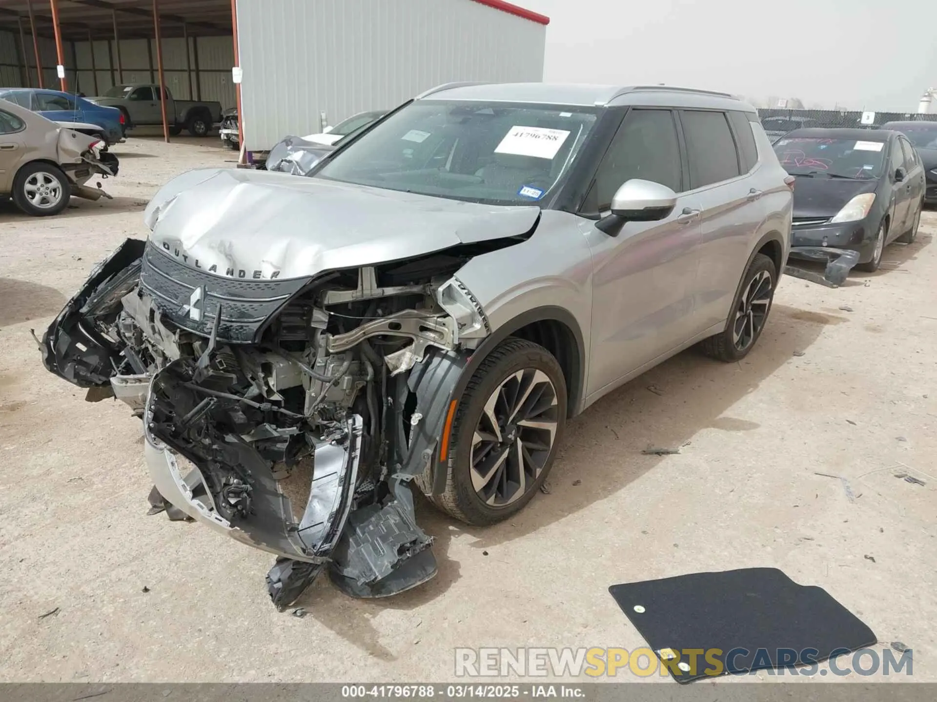 2 Photograph of a damaged car JA4J4VA83NZ038216 MITSUBISHI OUTLANDER 2022