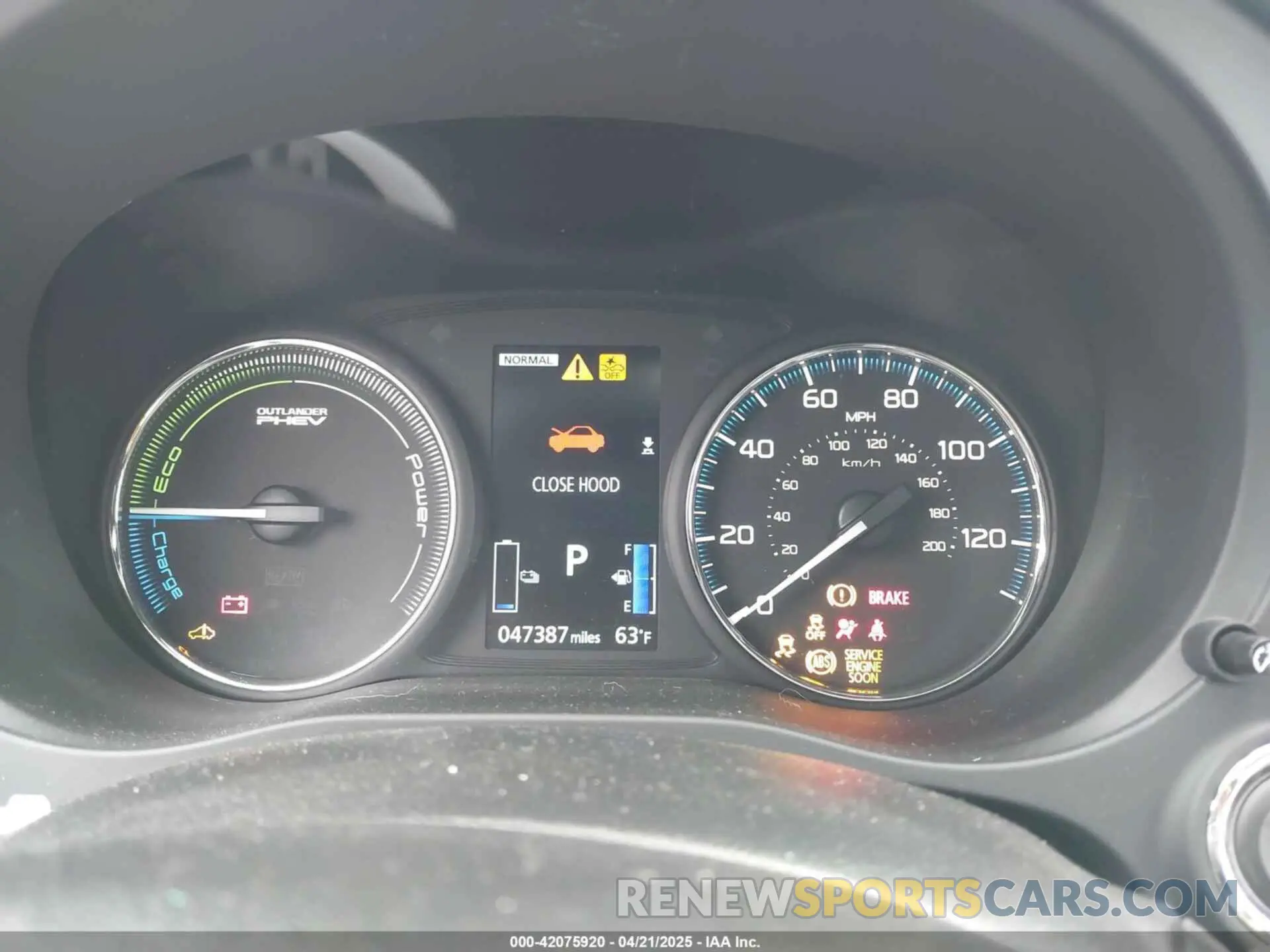 7 Photograph of a damaged car JA4J24A54KZ047069 MITSUBISHI OUTLANDER PHEV 2019