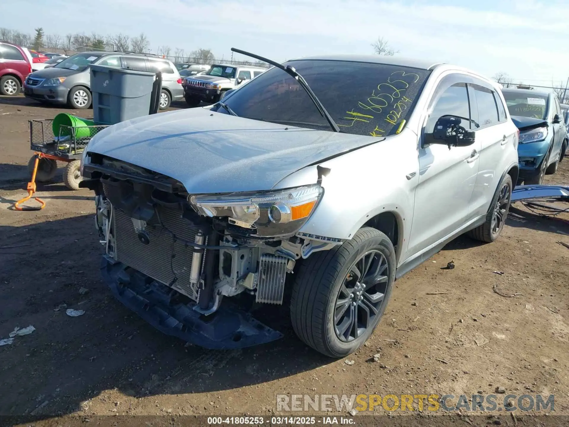 2 Photograph of a damaged car JA4AP3AUXKU015629 MITSUBISHI OUTLANDER SPORT 2019