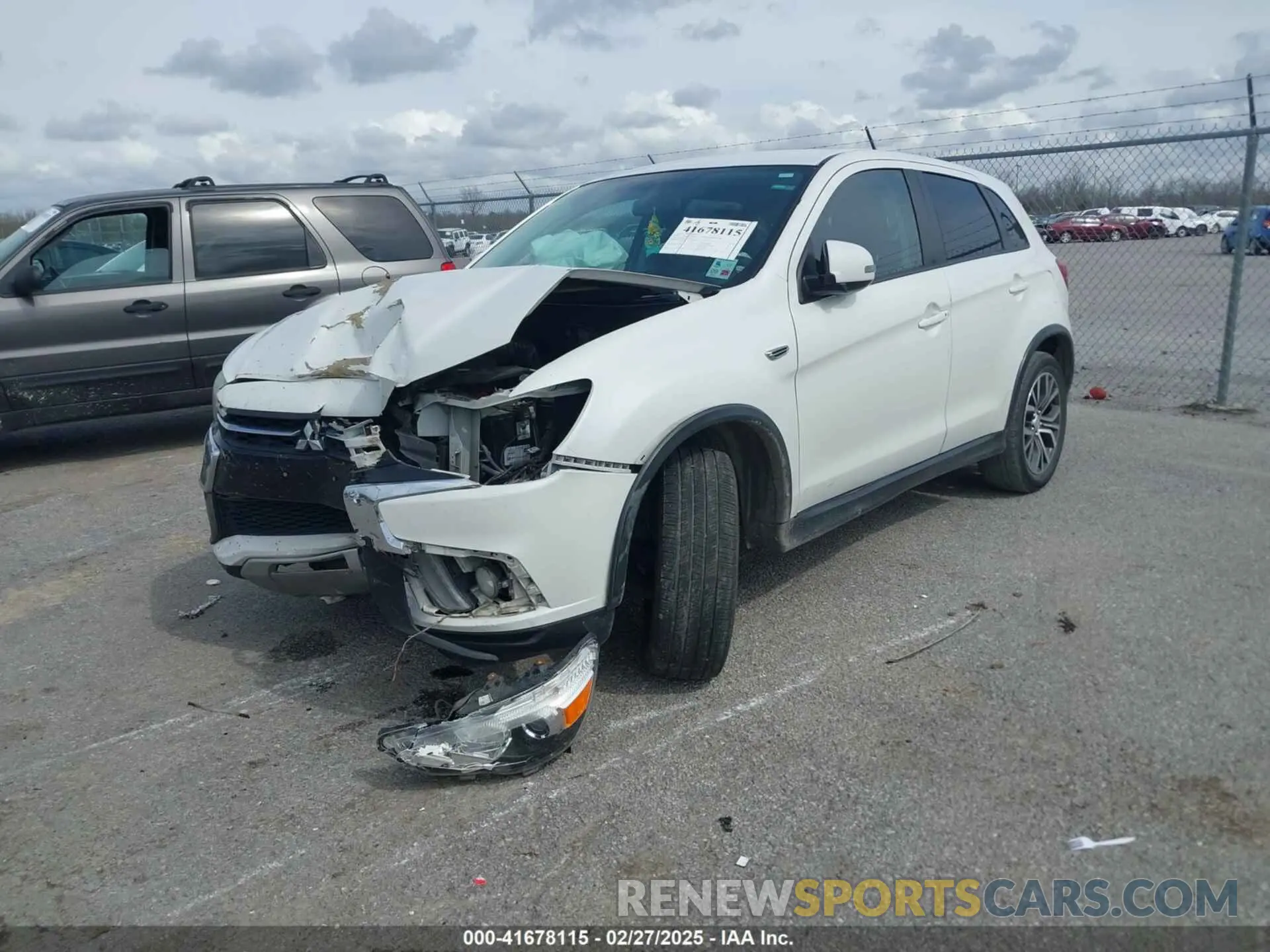 2 Photograph of a damaged car JA4AP4AU2KU012648 MITSUBISHI OUTLANDER SPORT 2019