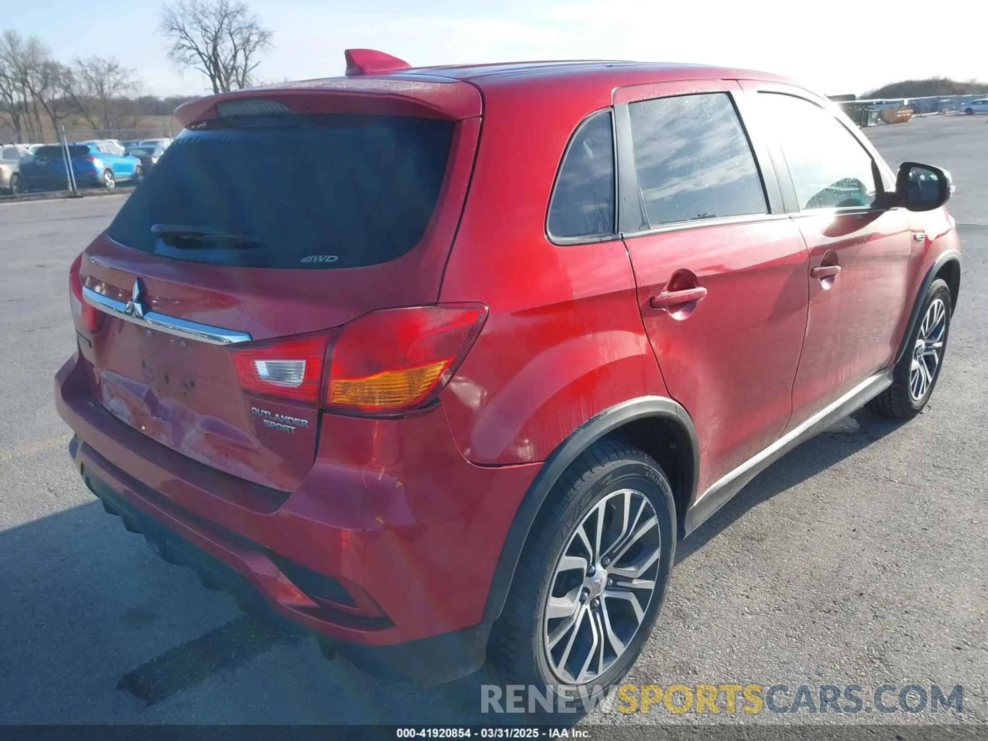 2 Photograph of a damaged car JA4AR3AU4KU004281 MITSUBISHI OUTLANDER SPORT 2019