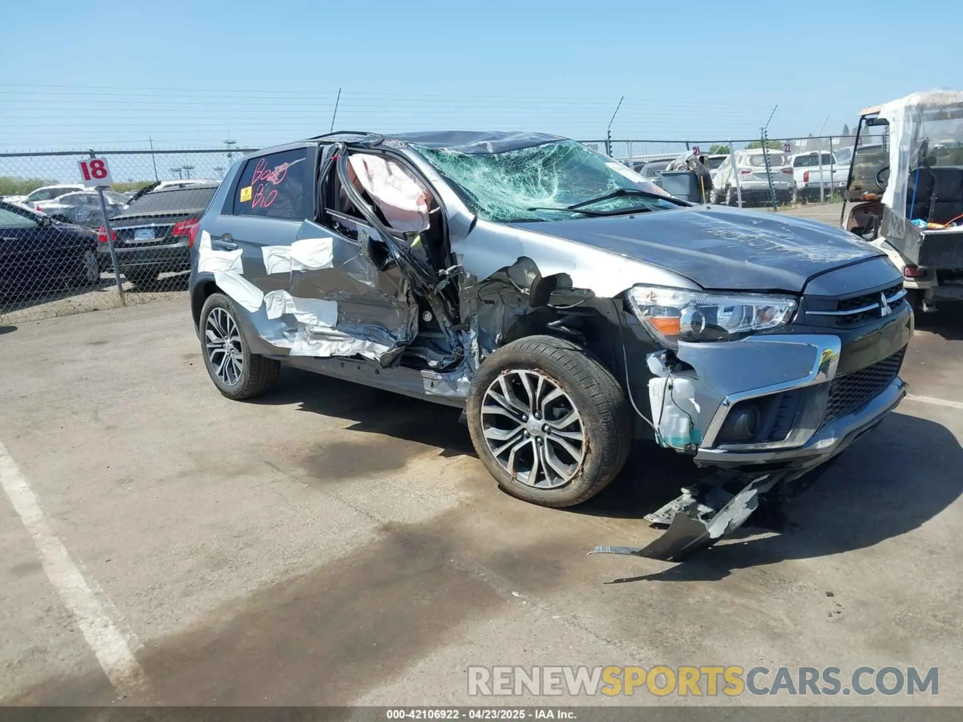 1 Photograph of a damaged car JA4AR3AU5KU028816 MITSUBISHI OUTLANDER SPORT 2019