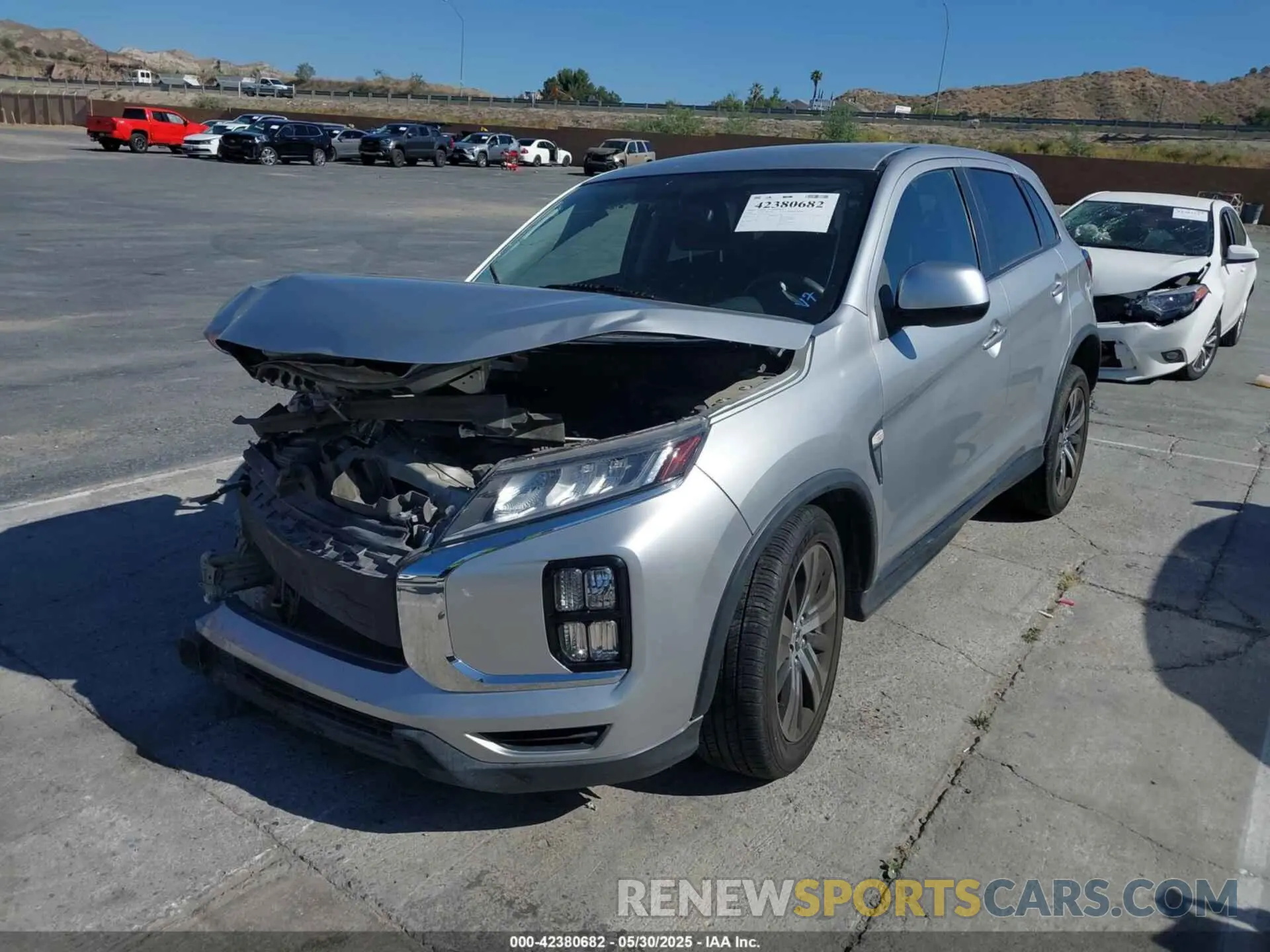 2 Photograph of a damaged car JA4AP3AU6LU010350 MITSUBISHI OUTLANDER SPORT 2020