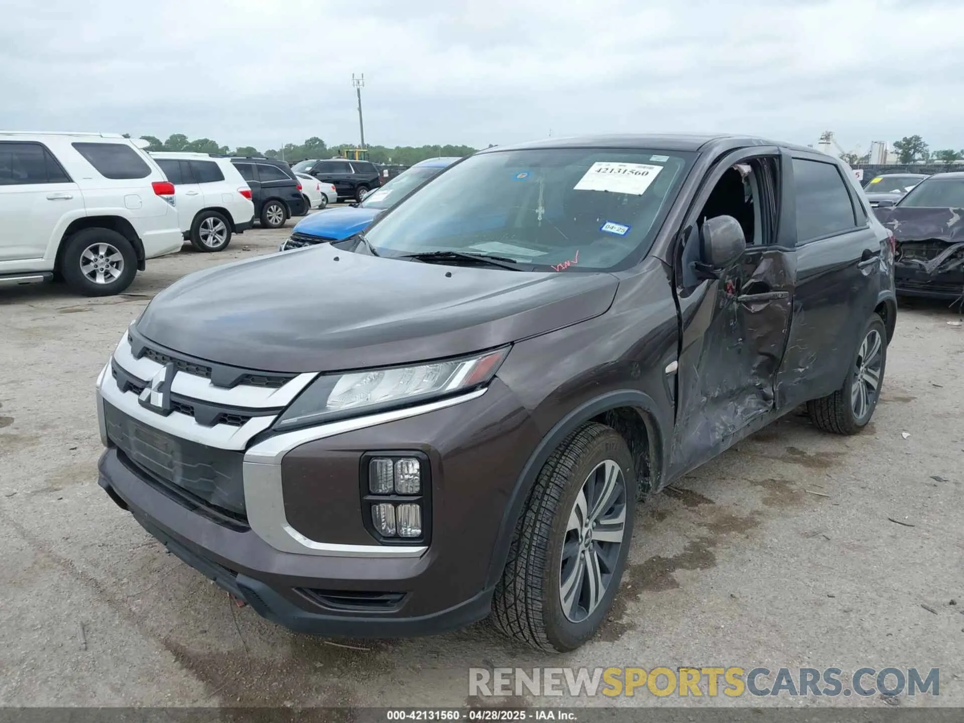 2 Photograph of a damaged car JA4AP3AU6LU015905 MITSUBISHI OUTLANDER SPORT 2020