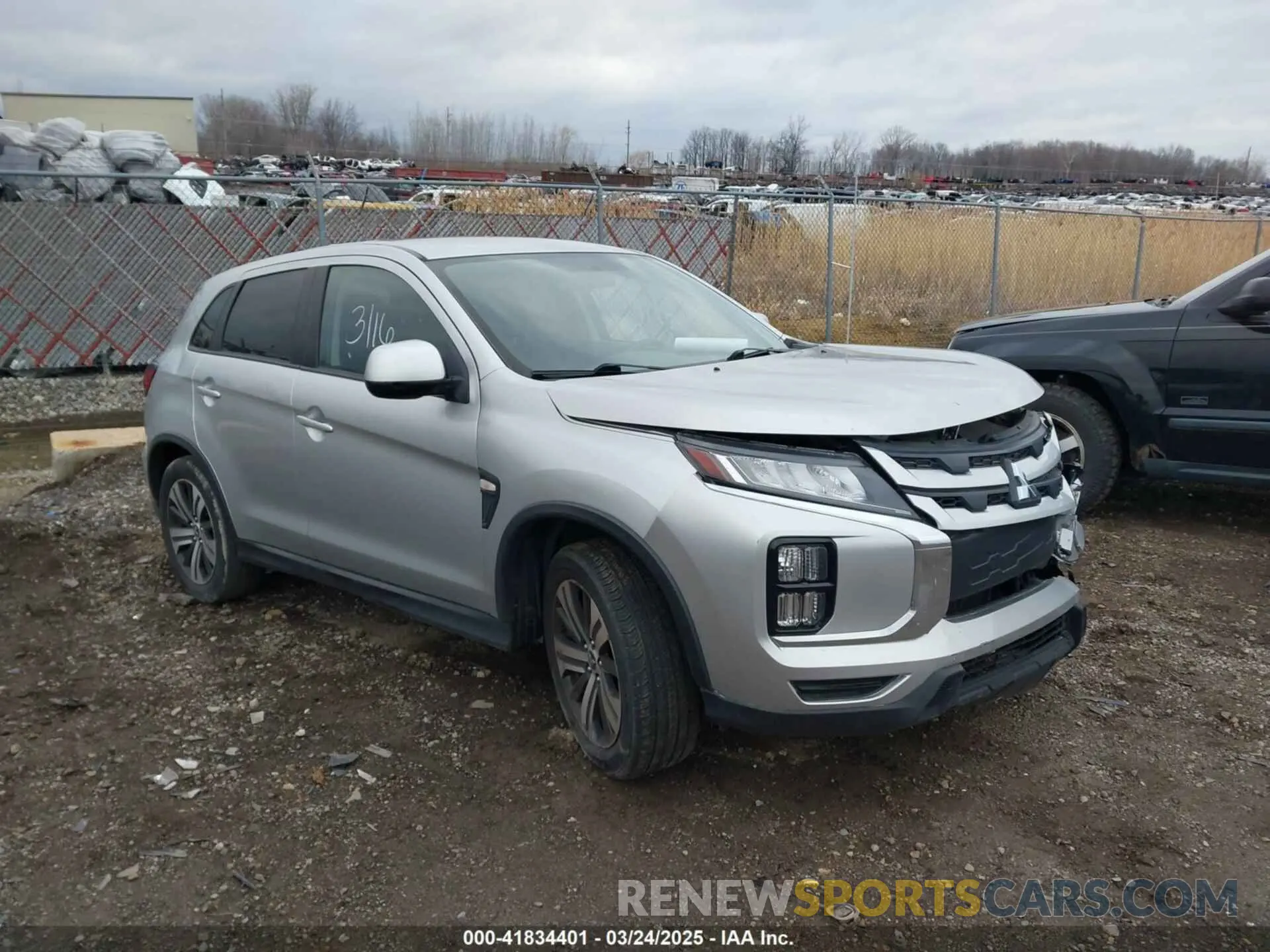 1 Photograph of a damaged car JA4AP3AU6LU017511 MITSUBISHI OUTLANDER SPORT 2020