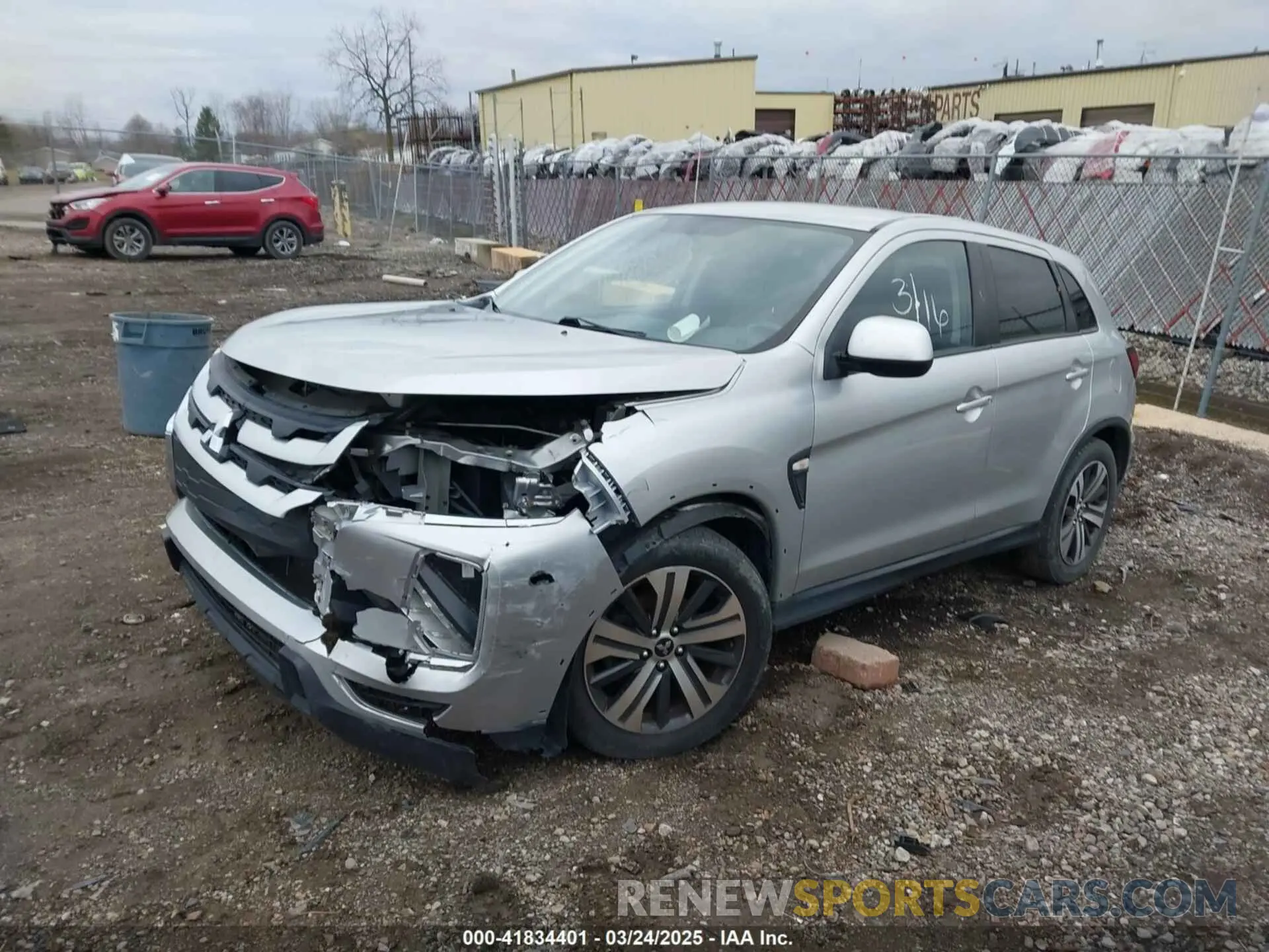 2 Photograph of a damaged car JA4AP3AU6LU017511 MITSUBISHI OUTLANDER SPORT 2020