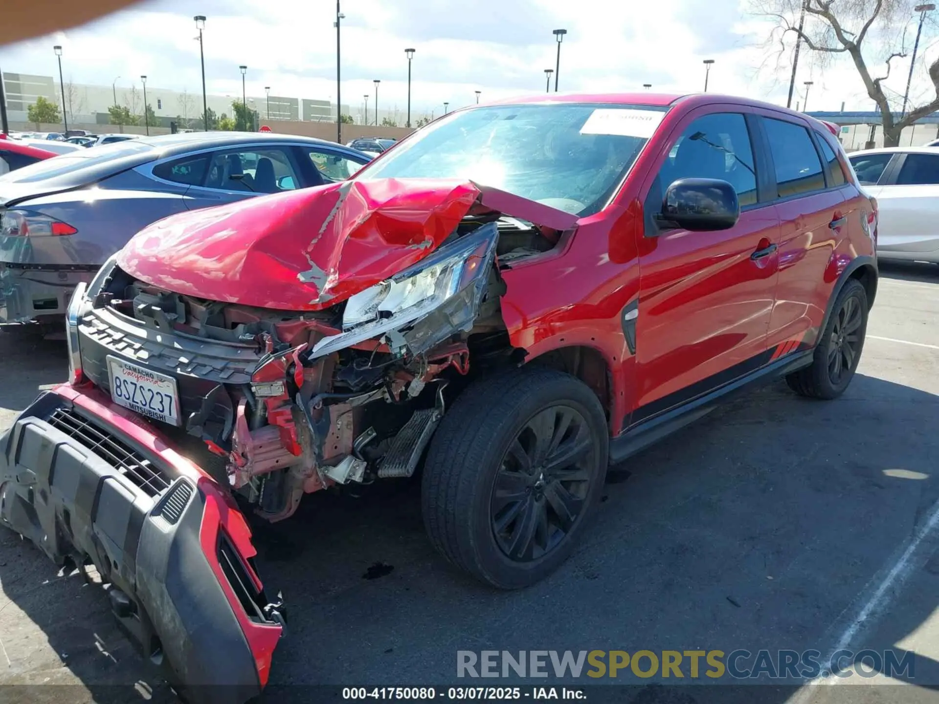 2 Photograph of a damaged car JA4AP3AU6LU025110 MITSUBISHI OUTLANDER SPORT 2020