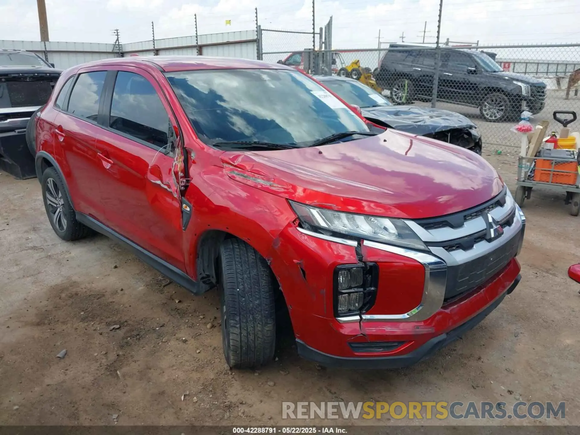 1 Photograph of a damaged car JA4AP3AU7LU001558 MITSUBISHI OUTLANDER SPORT 2020