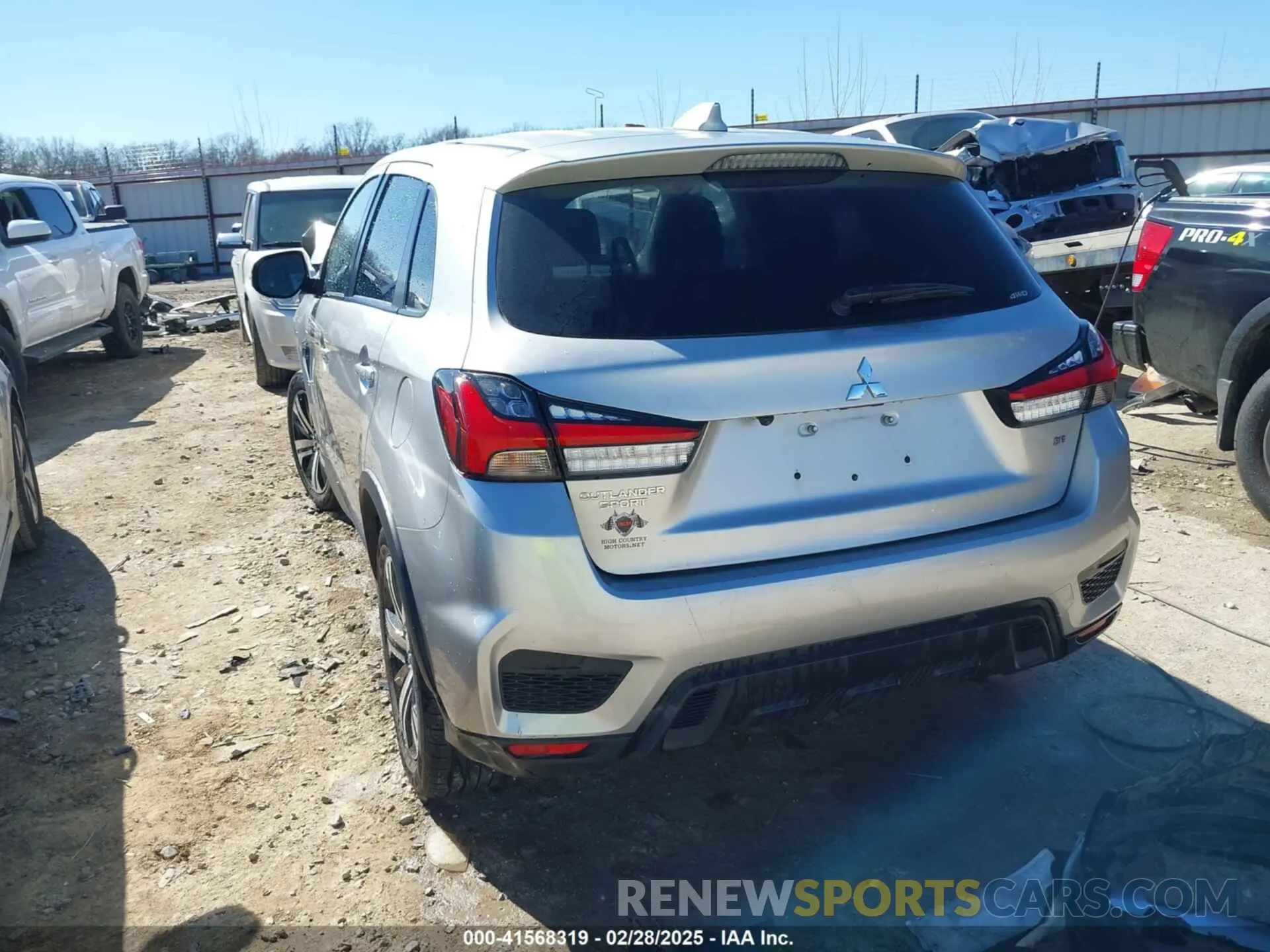 3 Photograph of a damaged car JA4AR3AU6LU019365 MITSUBISHI OUTLANDER SPORT 2020