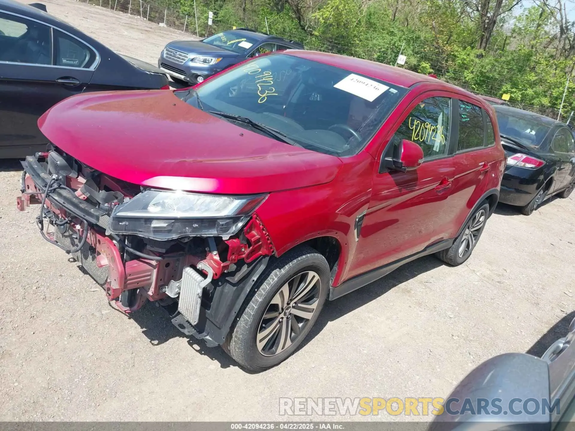 2 Photograph of a damaged car JA4AR3AUXLU018509 MITSUBISHI OUTLANDER SPORT 2020