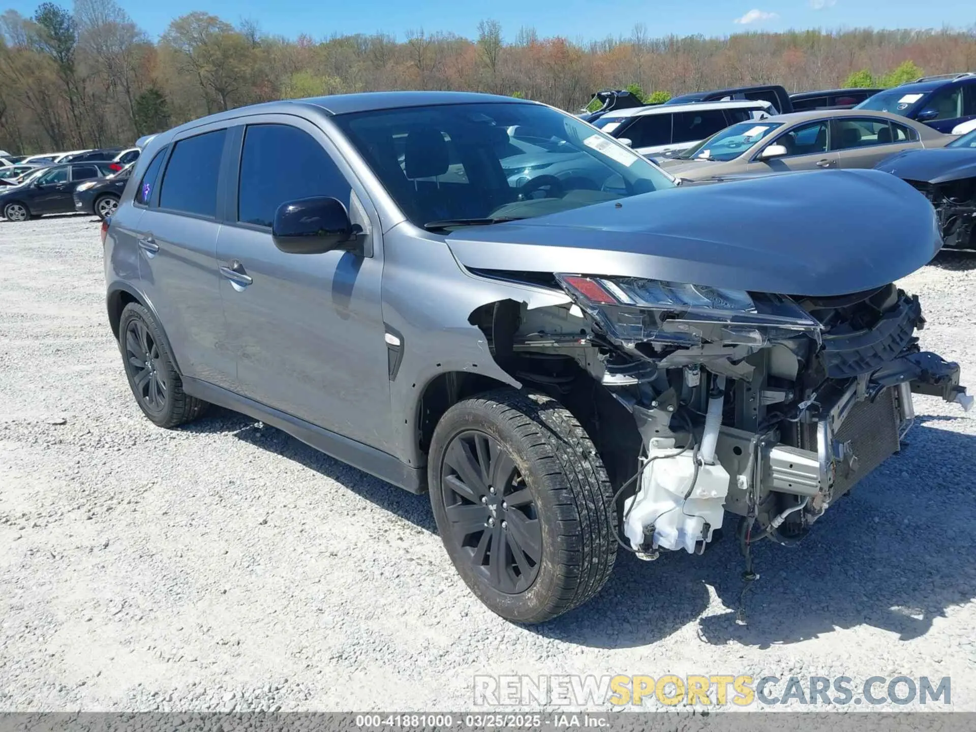1 Photograph of a damaged car JA4APUAU6MU021145 MITSUBISHI OUTLANDER SPORT 2021