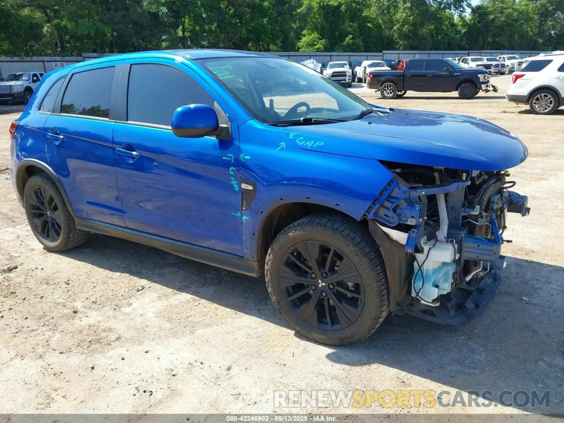 1 Photograph of a damaged car JA4APUAU9MU023925 MITSUBISHI OUTLANDER SPORT 2021