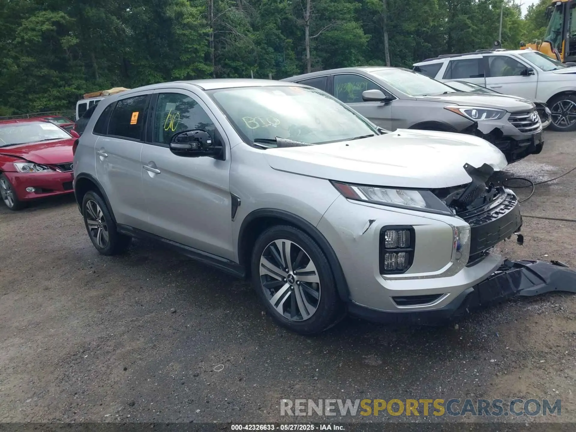 1 Photograph of a damaged car JA4APVAU3MU012327 MITSUBISHI OUTLANDER SPORT 2021