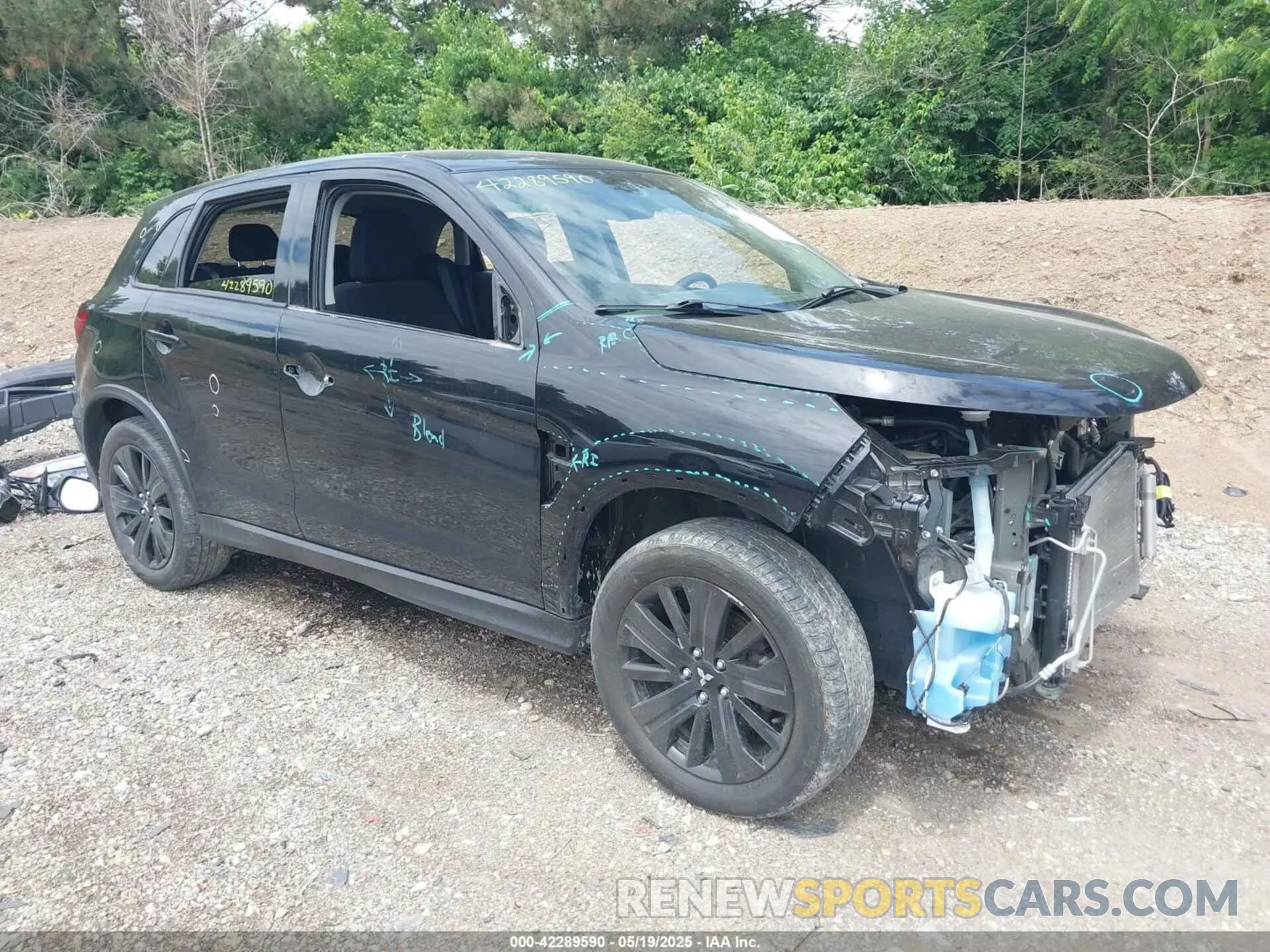 1 Photograph of a damaged car JA4ARUAU0MU009437 MITSUBISHI OUTLANDER SPORT 2021