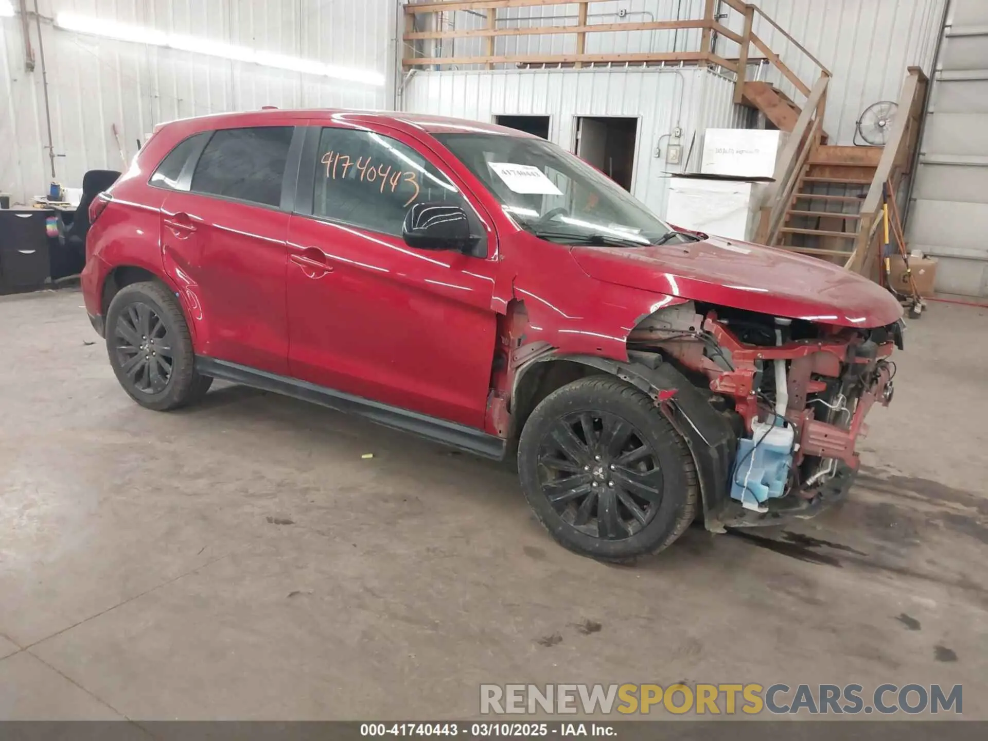 1 Photograph of a damaged car JA4ARUAU1MU001234 MITSUBISHI OUTLANDER SPORT 2021