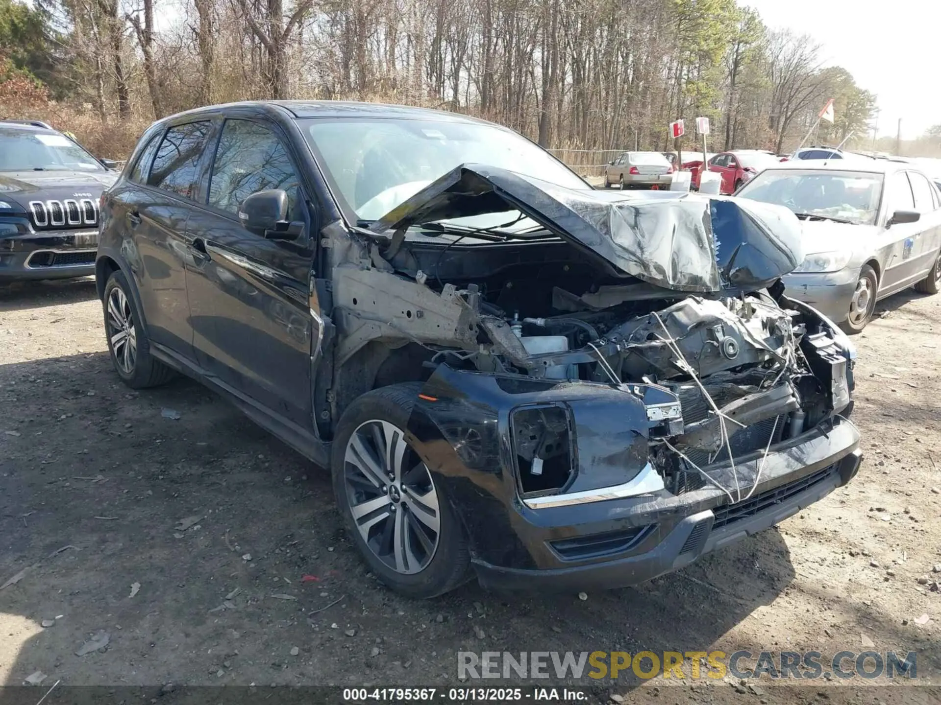1 Photograph of a damaged car JA4ARUAU2MU018656 MITSUBISHI OUTLANDER SPORT 2021