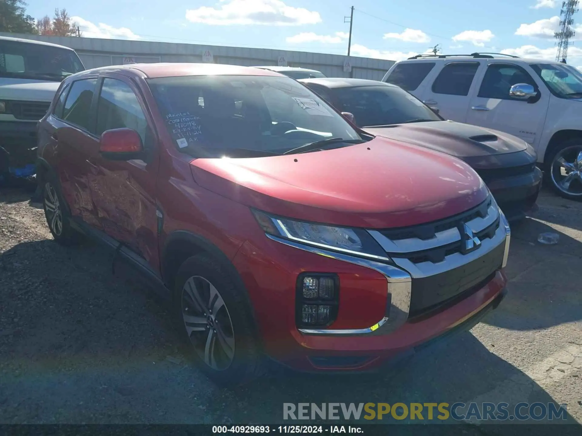 1 Photograph of a damaged car JA4ARUAU2MU020875 MITSUBISHI OUTLANDER SPORT 2021