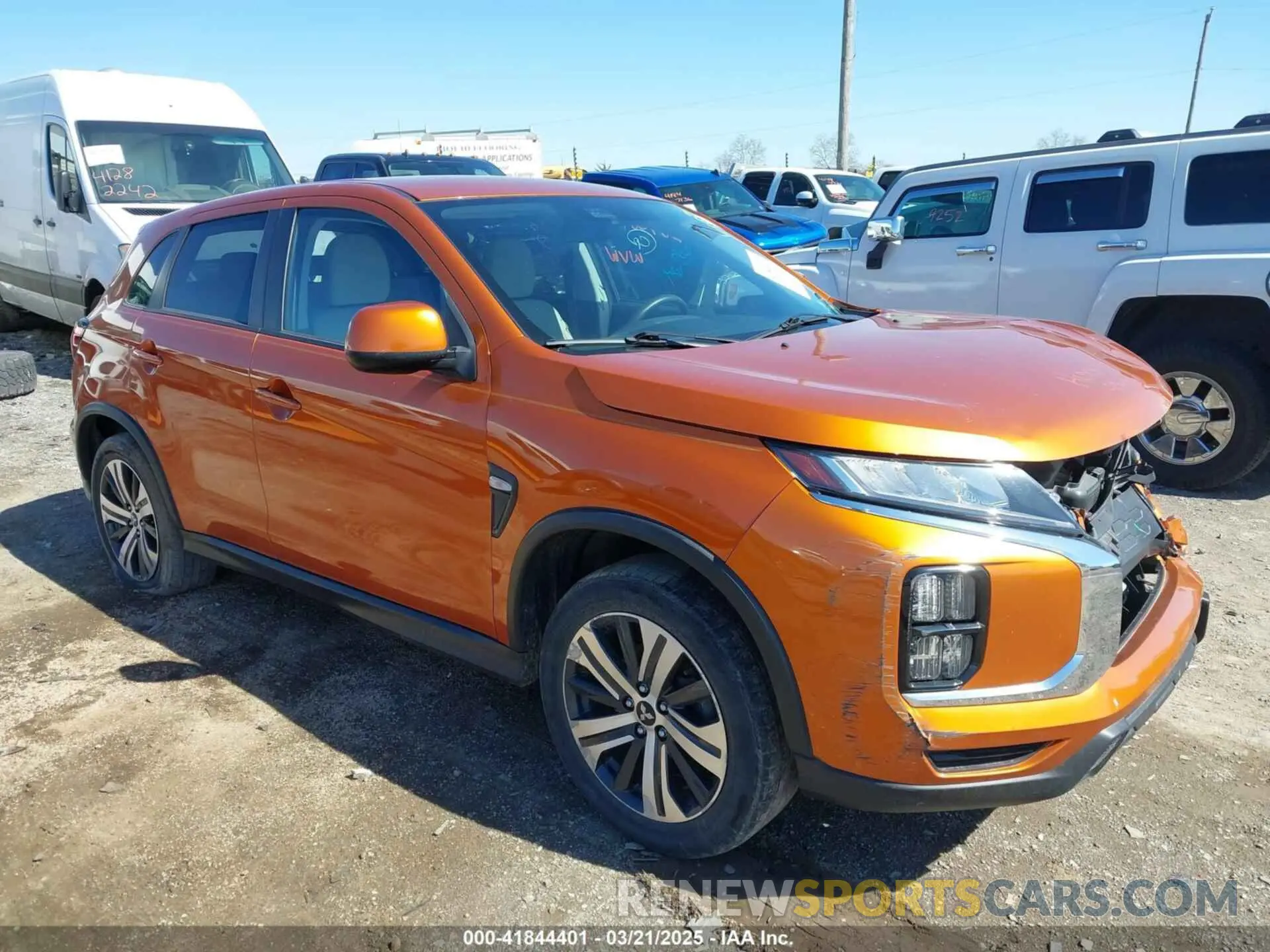 1 Photograph of a damaged car JA4ARUAU7MU006454 MITSUBISHI OUTLANDER SPORT 2021