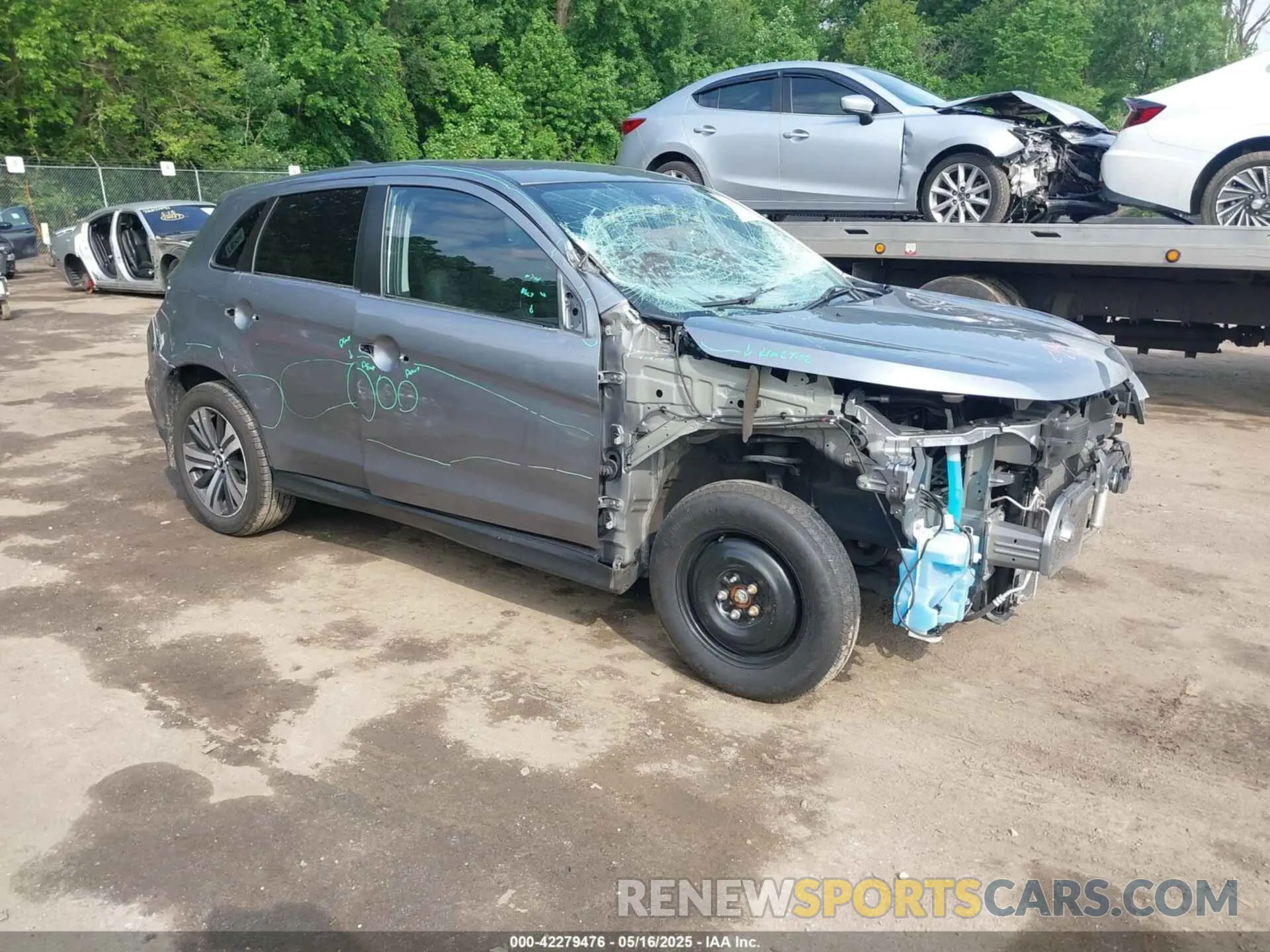 1 Photograph of a damaged car JA4APUAU1NU018574 MITSUBISHI OUTLANDER SPORT 2022