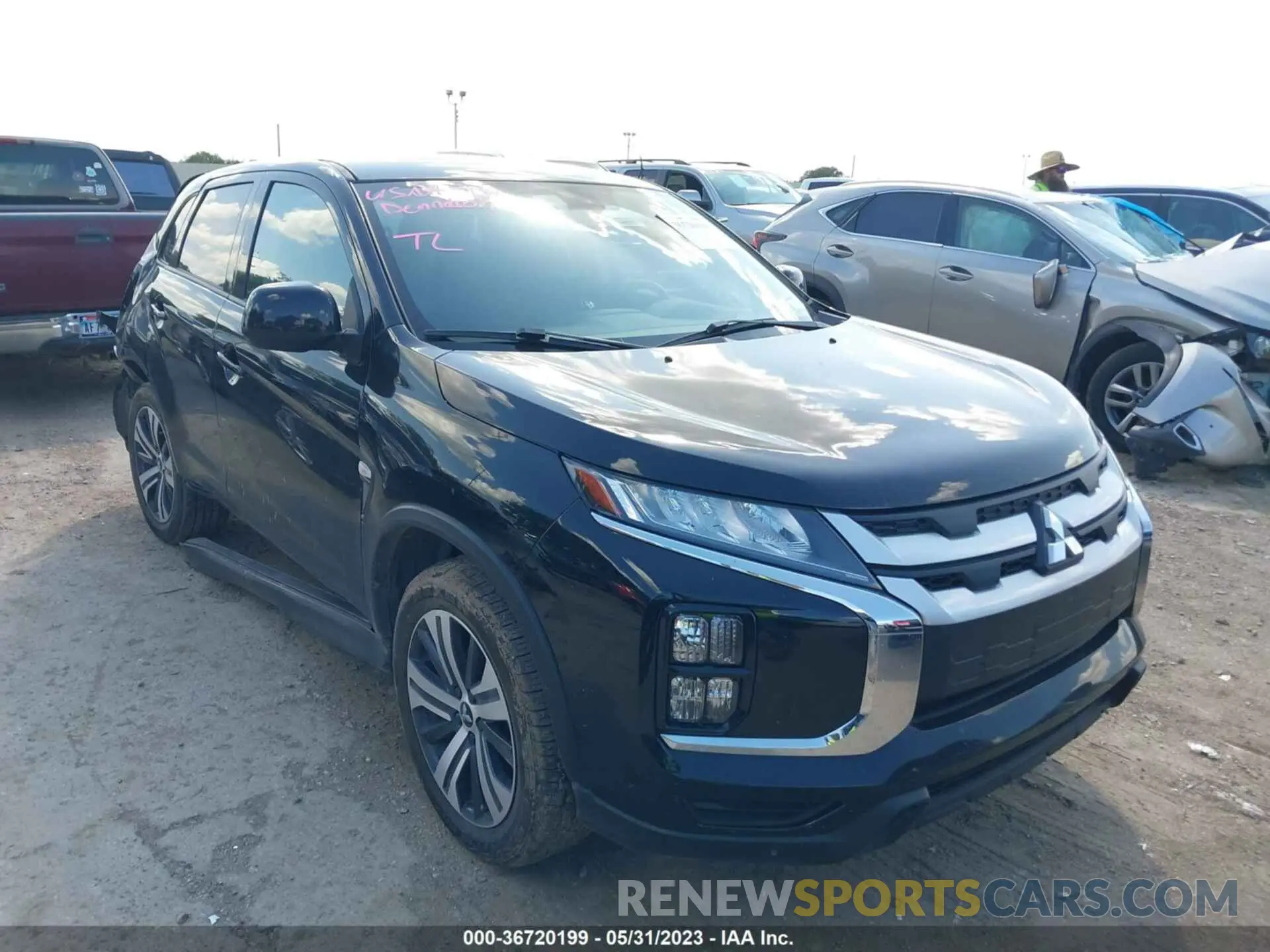 1 Photograph of a damaged car JA4APUAU8NU010195 MITSUBISHI OUTLANDER SPORT 2022