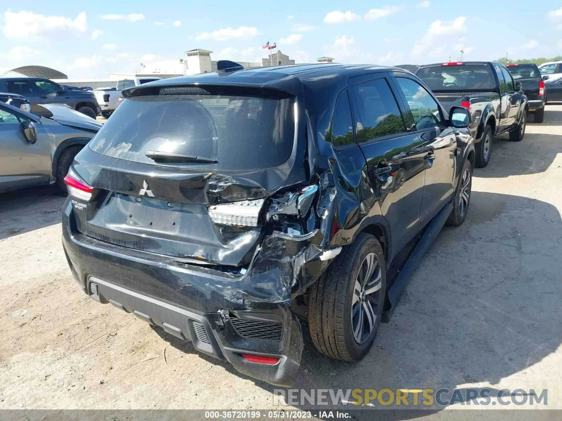 4 Photograph of a damaged car JA4APUAU8NU010195 MITSUBISHI OUTLANDER SPORT 2022