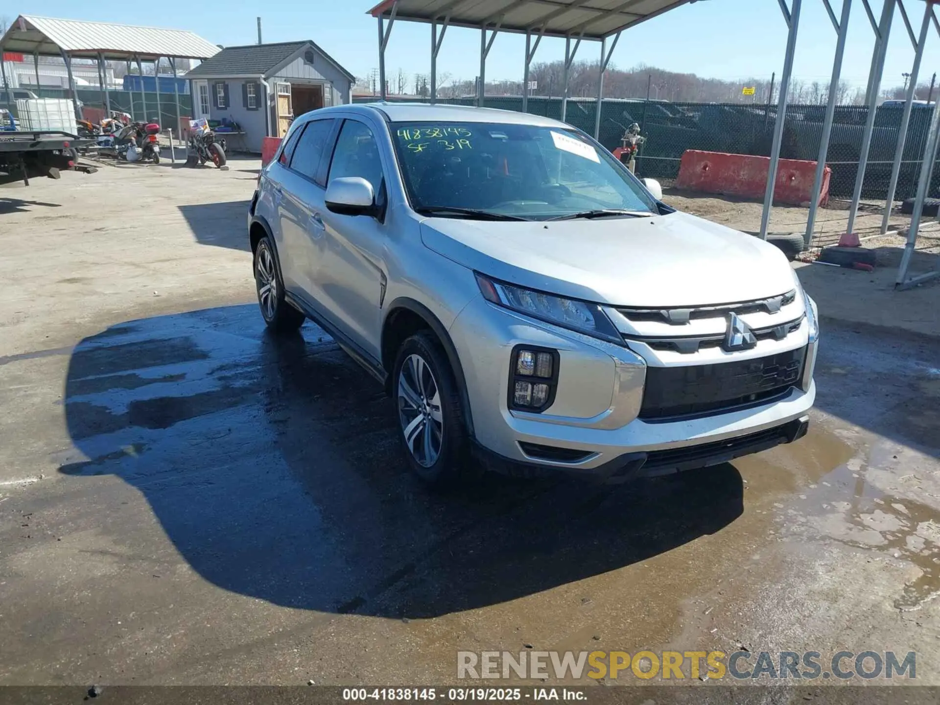 1 Photograph of a damaged car JA4APUAUXNU012367 MITSUBISHI OUTLANDER SPORT 2022