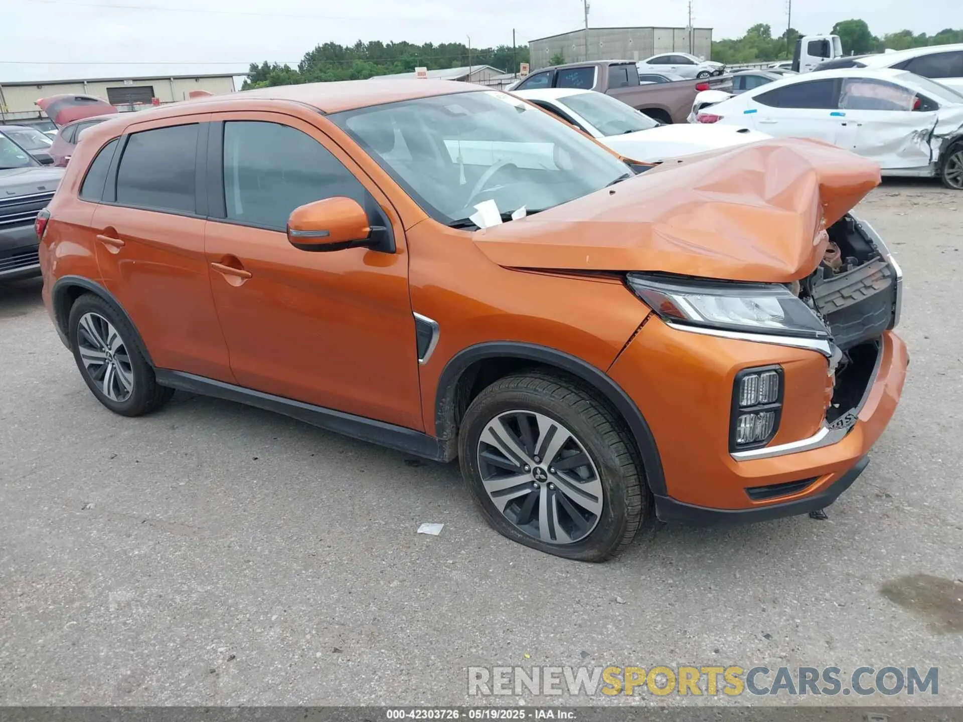 1 Photograph of a damaged car JA4APVAU1NU016393 MITSUBISHI OUTLANDER SPORT 2022