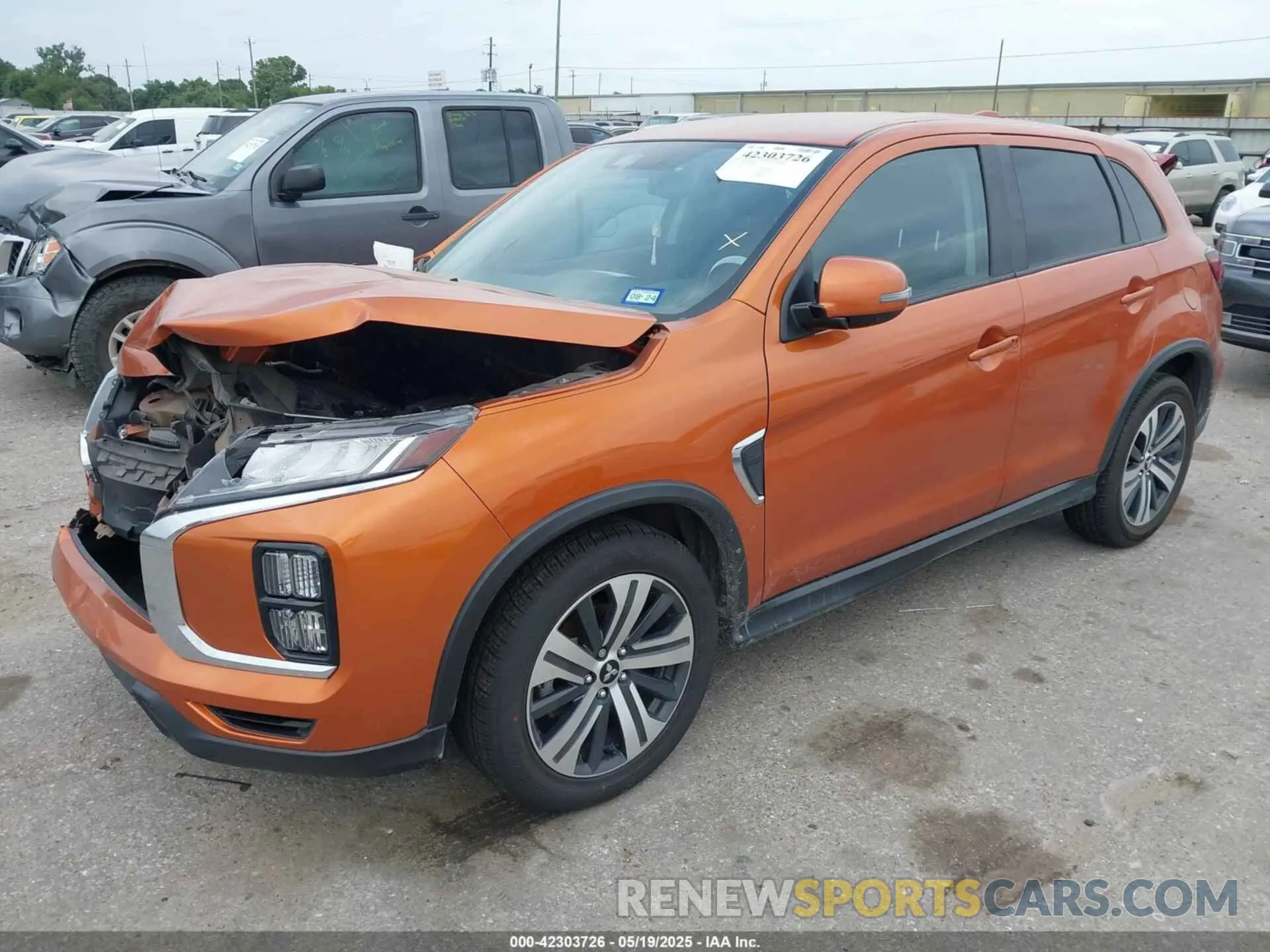 2 Photograph of a damaged car JA4APVAU1NU016393 MITSUBISHI OUTLANDER SPORT 2022