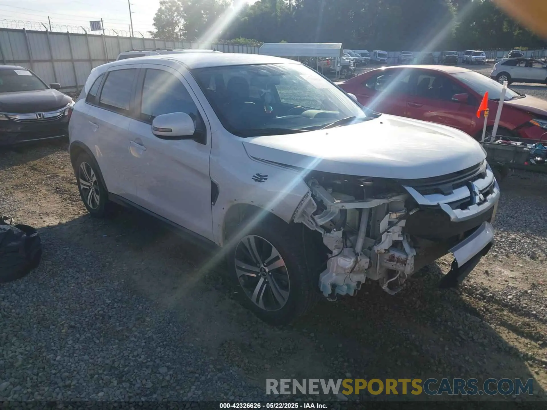 1 Photograph of a damaged car JA4APVAU2NU011803 MITSUBISHI OUTLANDER SPORT 2022